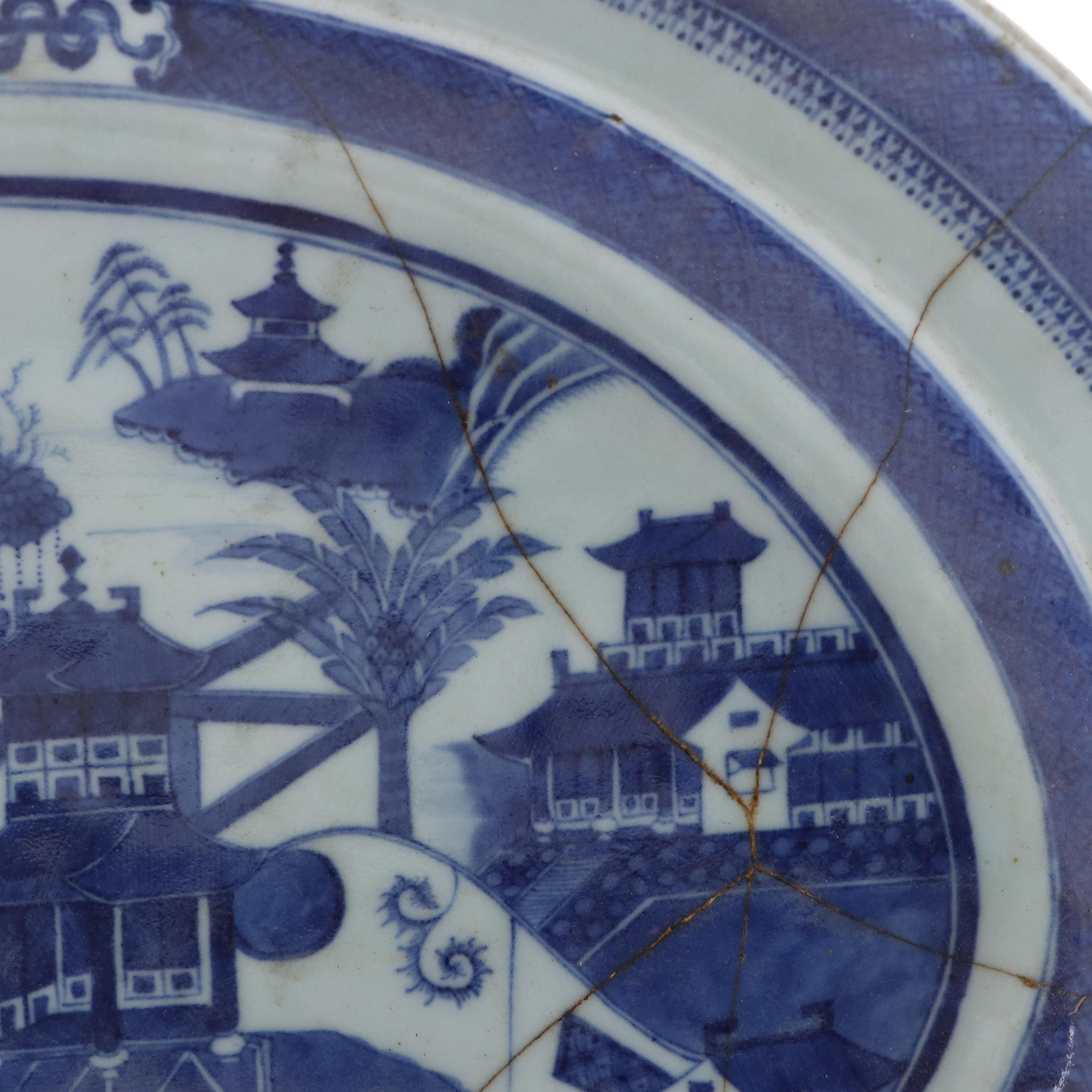 Chinese Blue and White Porcelain Platters