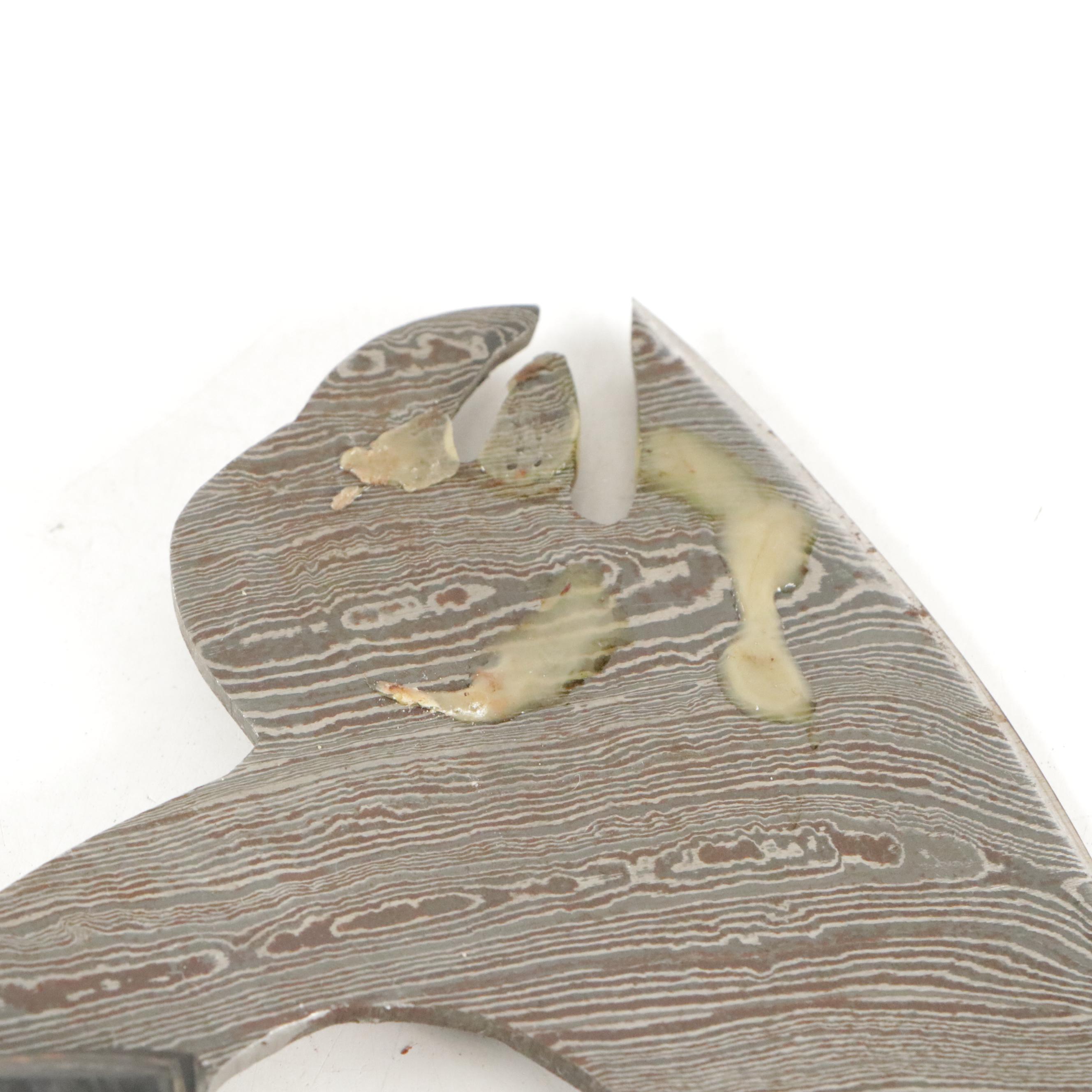 Hand-Crafted Damascus Steel Fixed Blade Ulu, Folding and Fixed Blade Knife