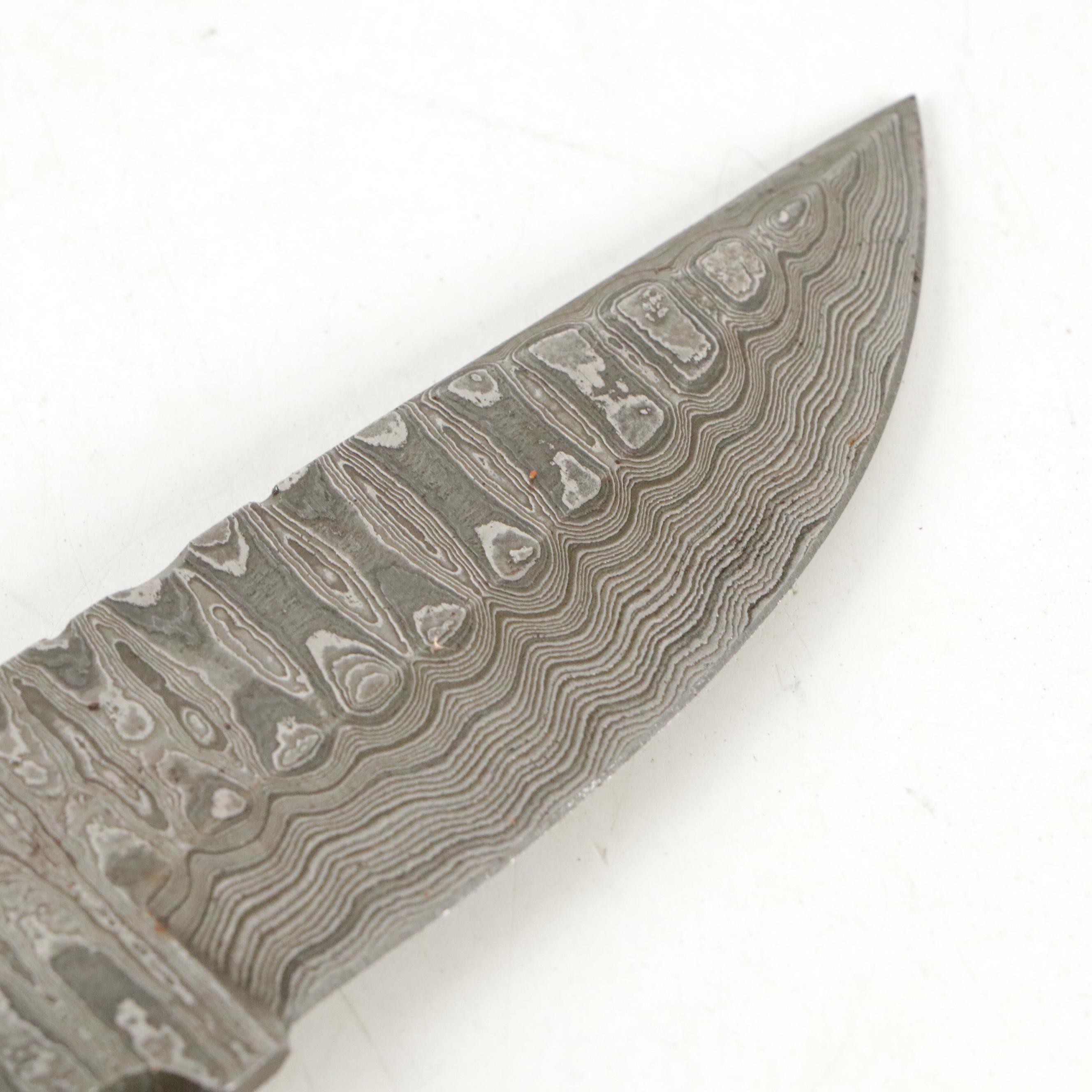 Hand-Crafted Damascus Steel Fixed Blade Ulu, Folding and Fixed Blade Knife