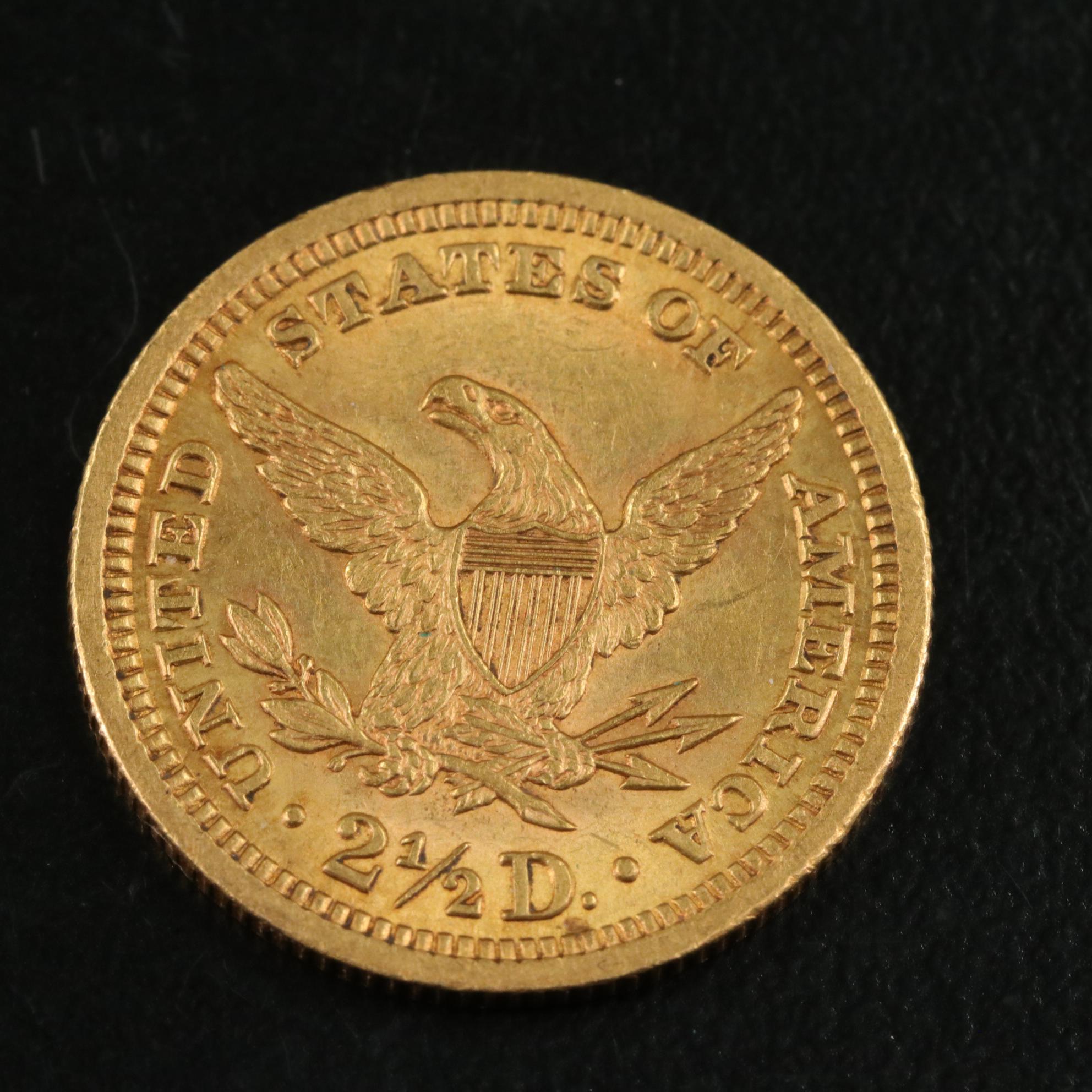 1893 Two and a Half Dollar Quarter Eagle Gold Coin