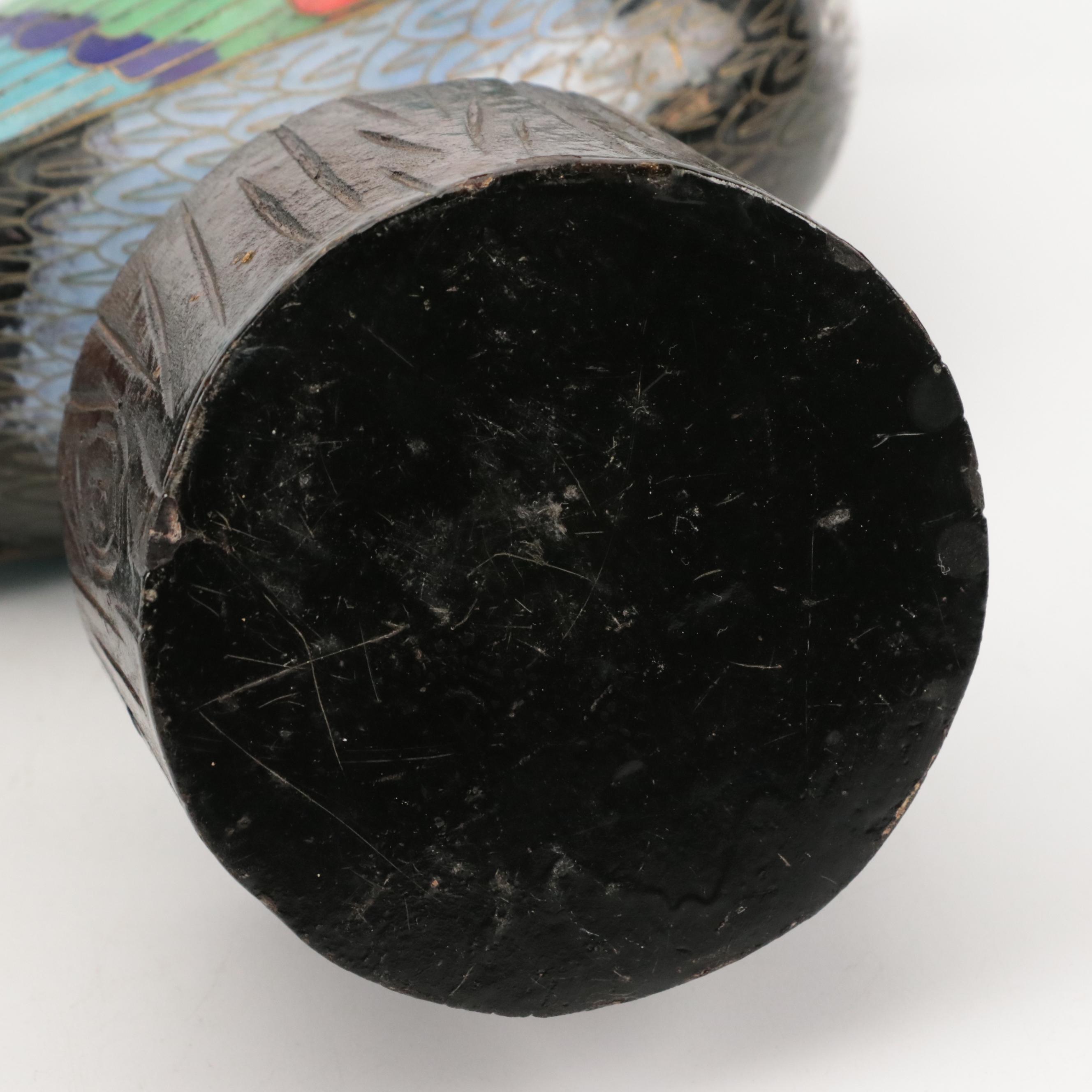 East Asian Cloisonné Bird Figurines