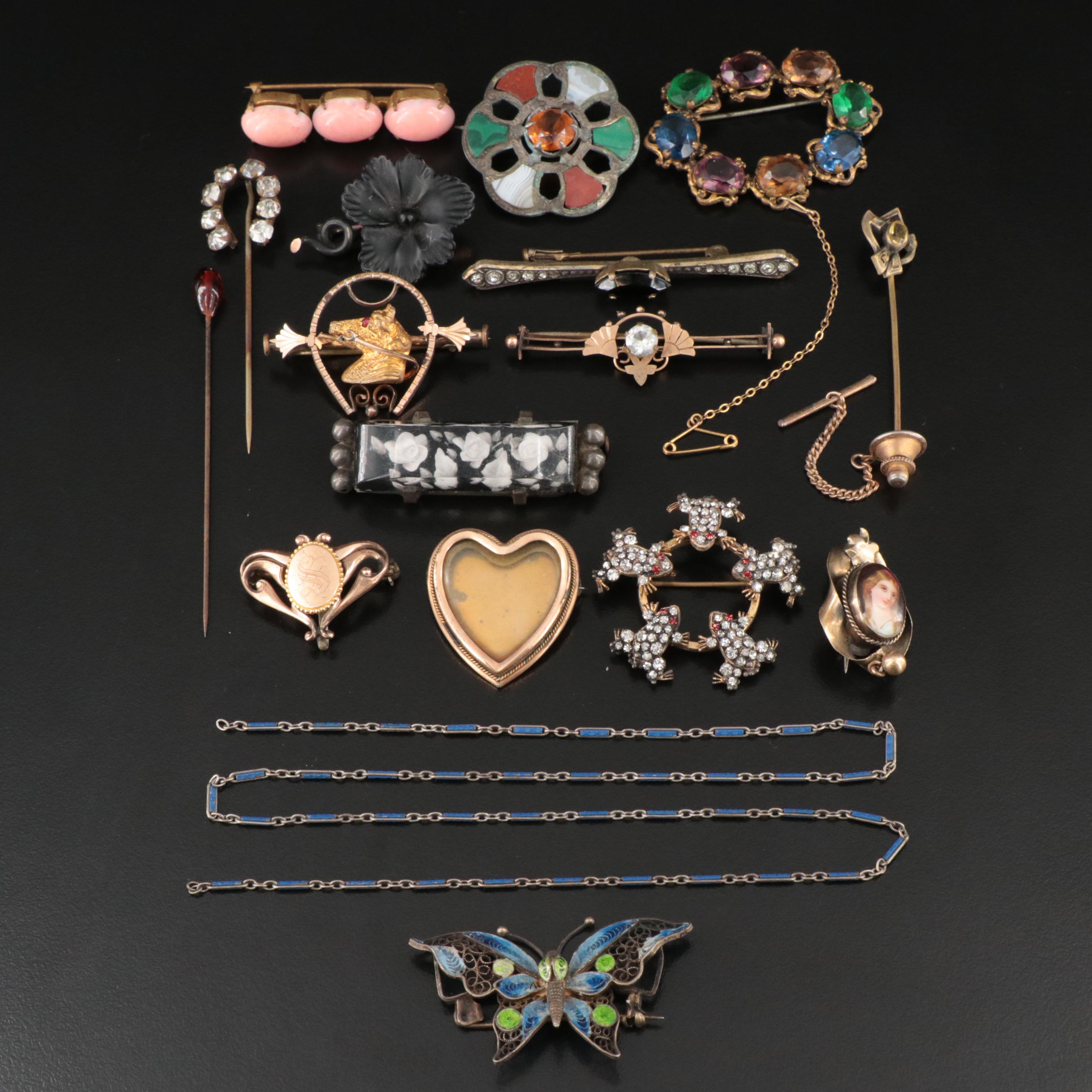 Vintage and Antique Jewelry Featuring Sterling and Gemstones