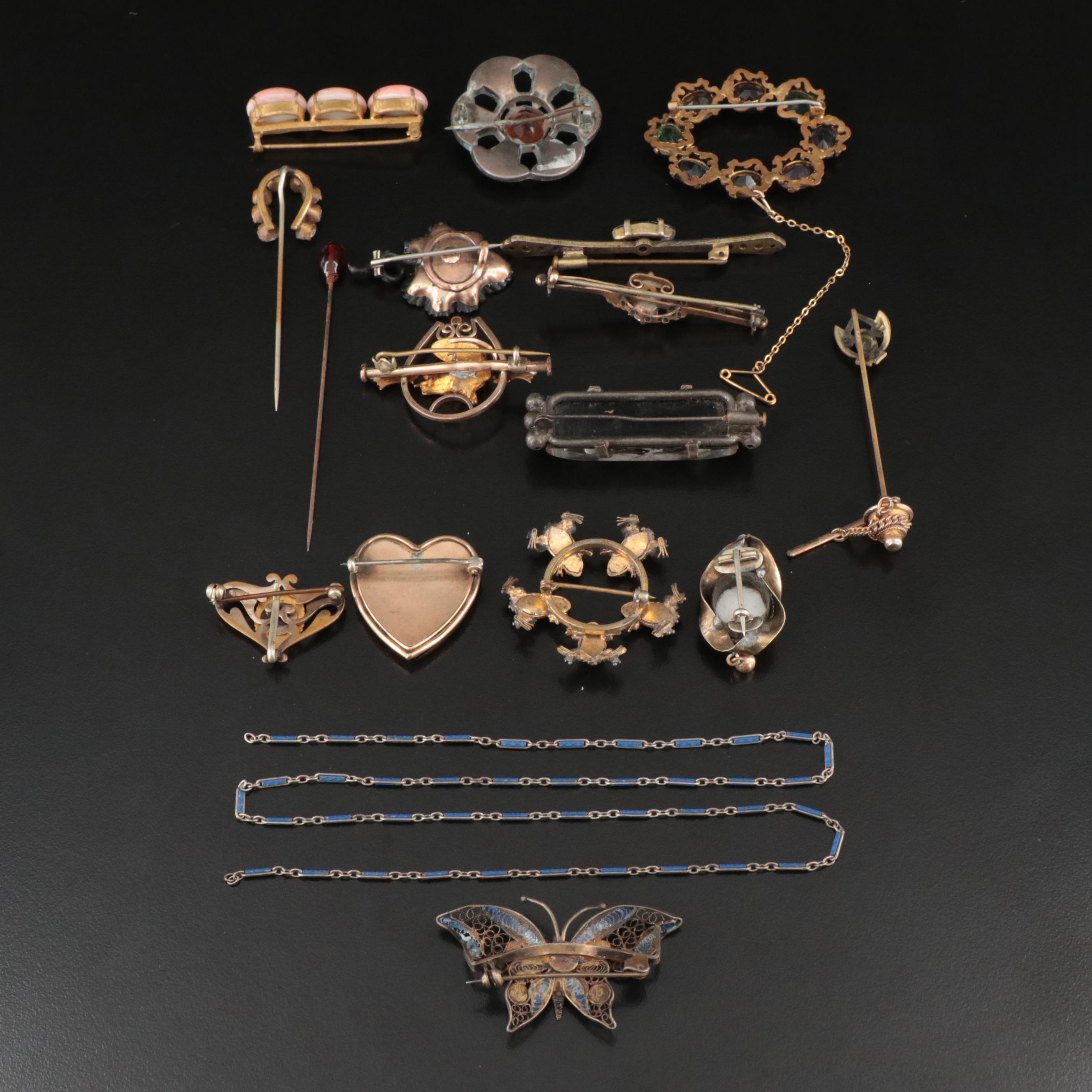 Vintage and Antique Jewelry Featuring Sterling and Gemstones