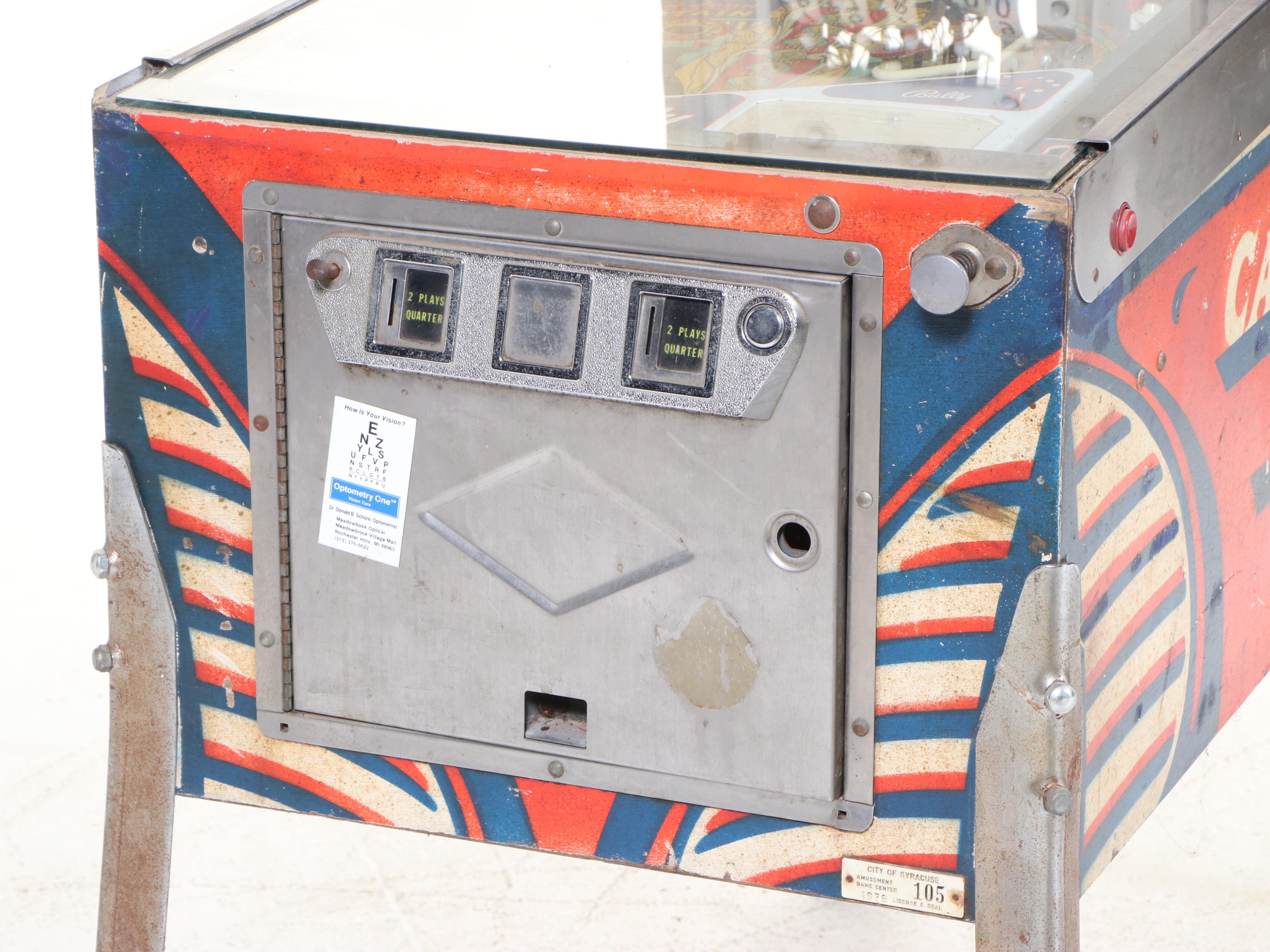 Bally Captain Fantastic Pinball Machine, 1979