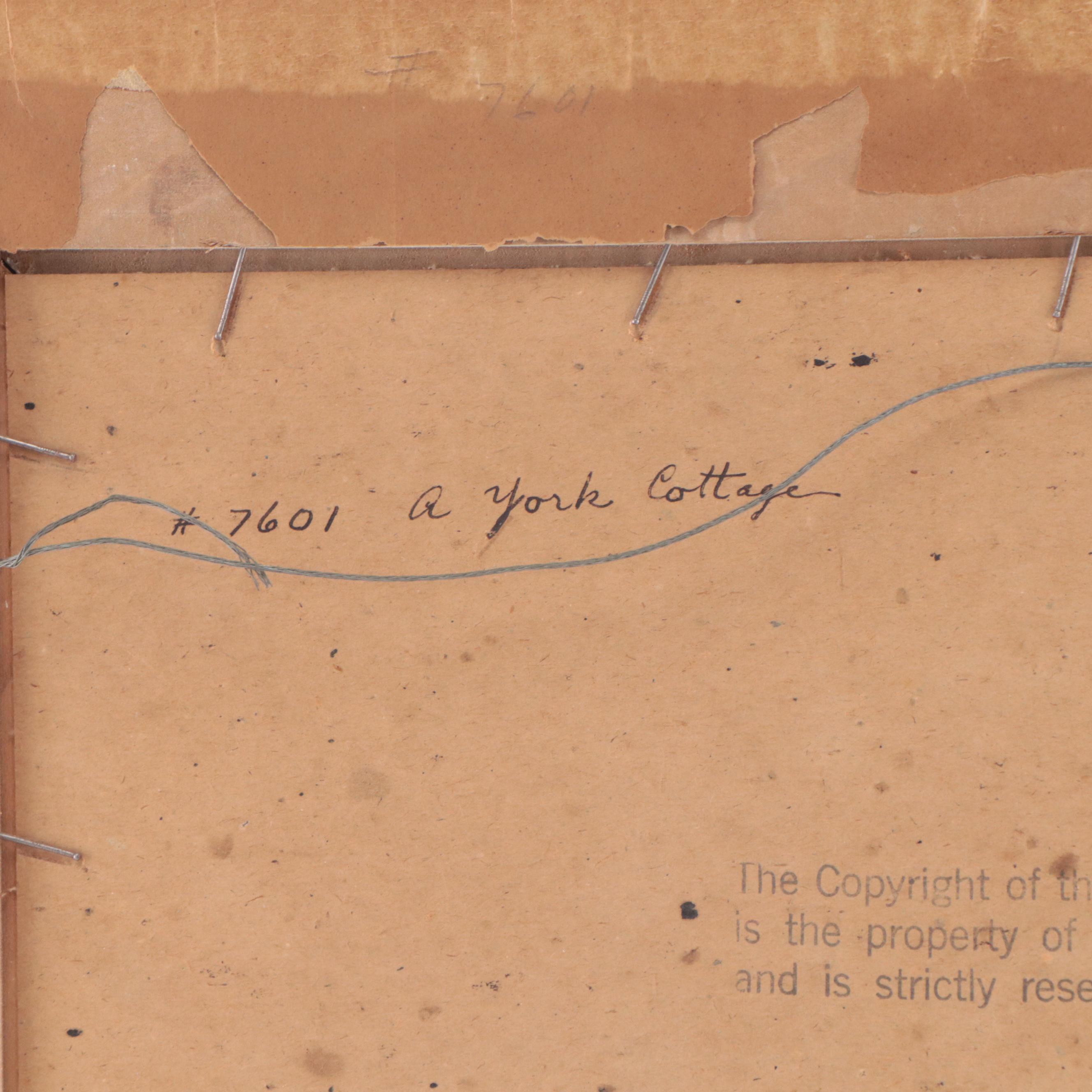 Augustus Spencer Landscape Oil Painting of a York Cottage