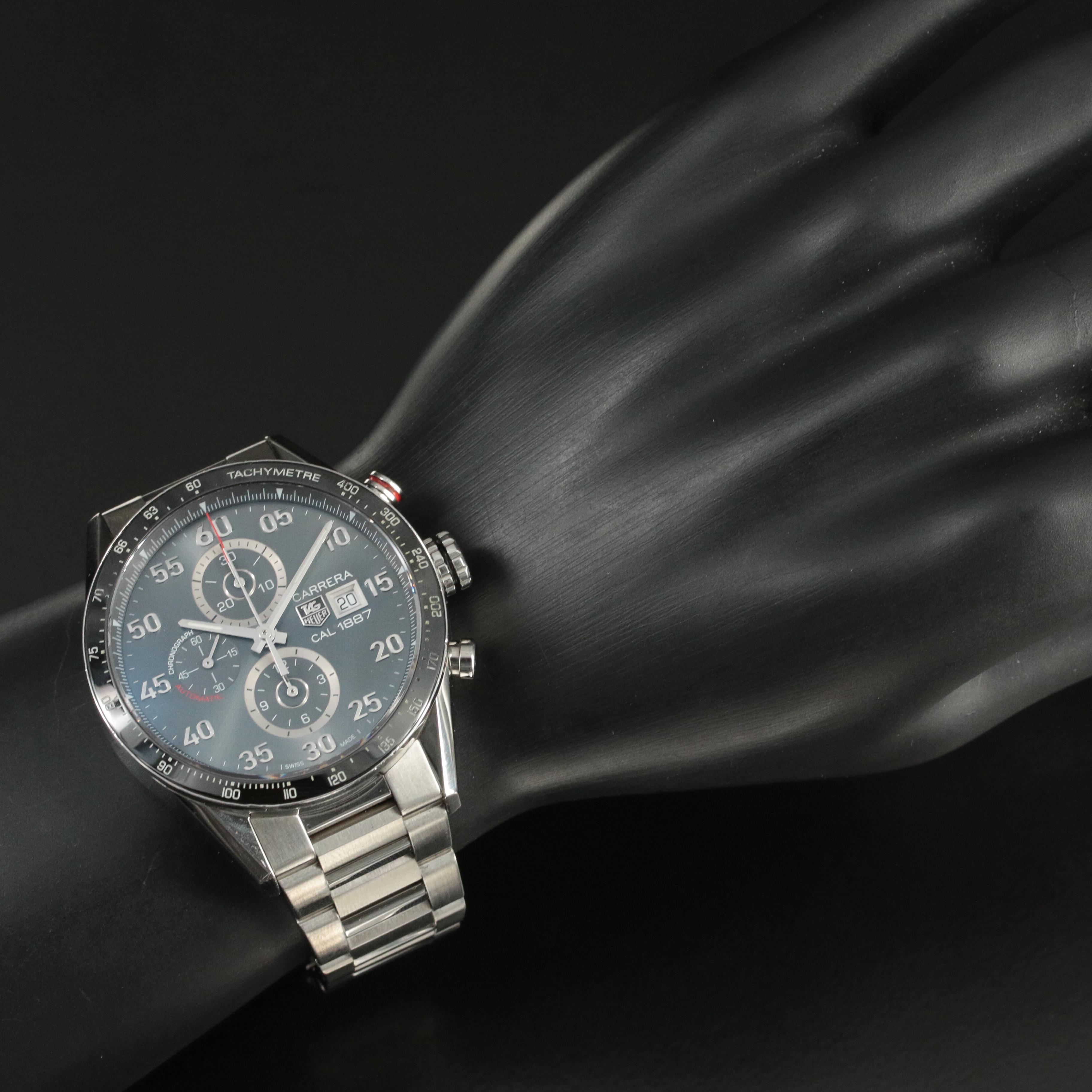 TAG Heuer Carrera Chronograph Calibre 1887 Anthracite Steel Automatic Watch