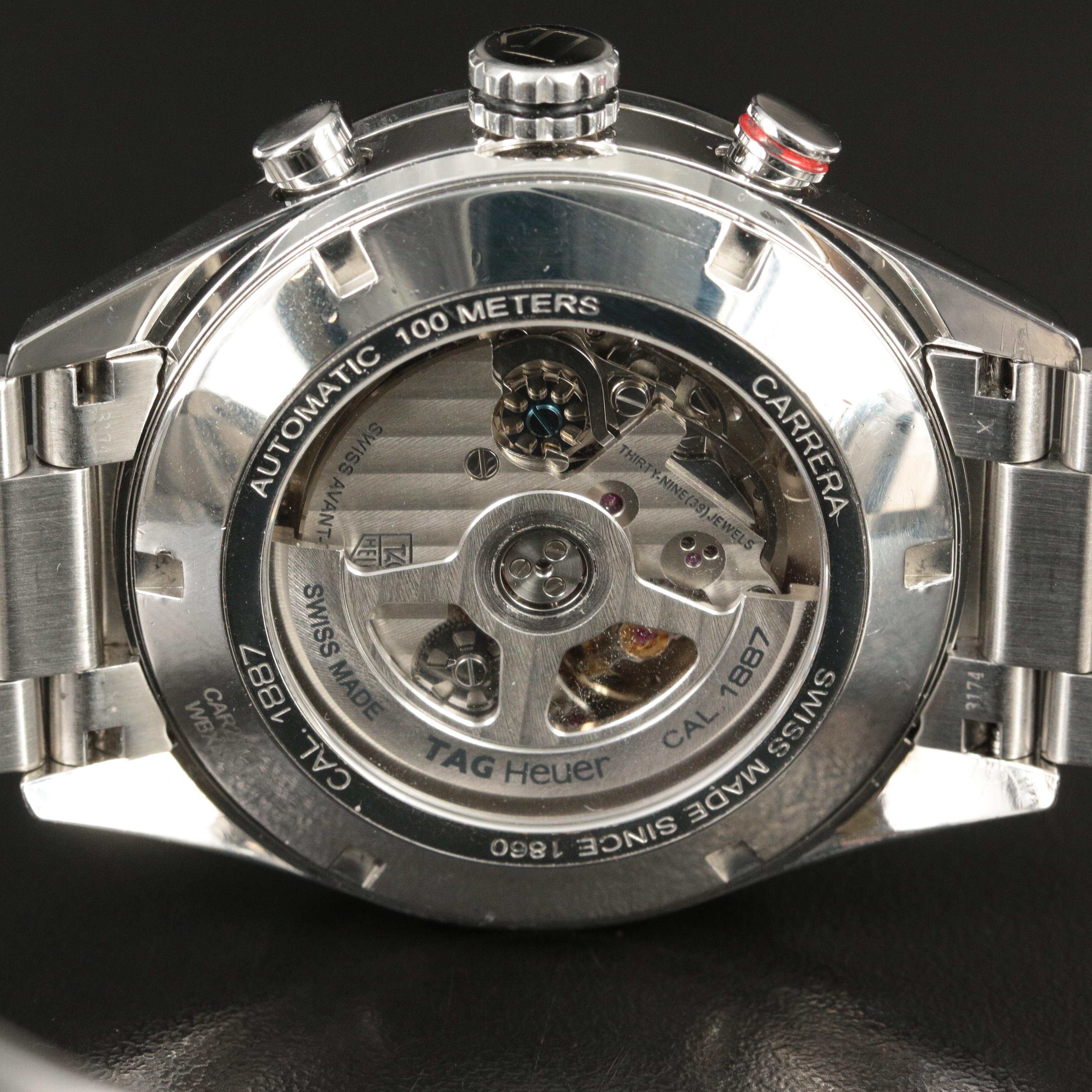 TAG Heuer Carrera Chronograph Calibre 1887 Anthracite Steel Automatic Watch