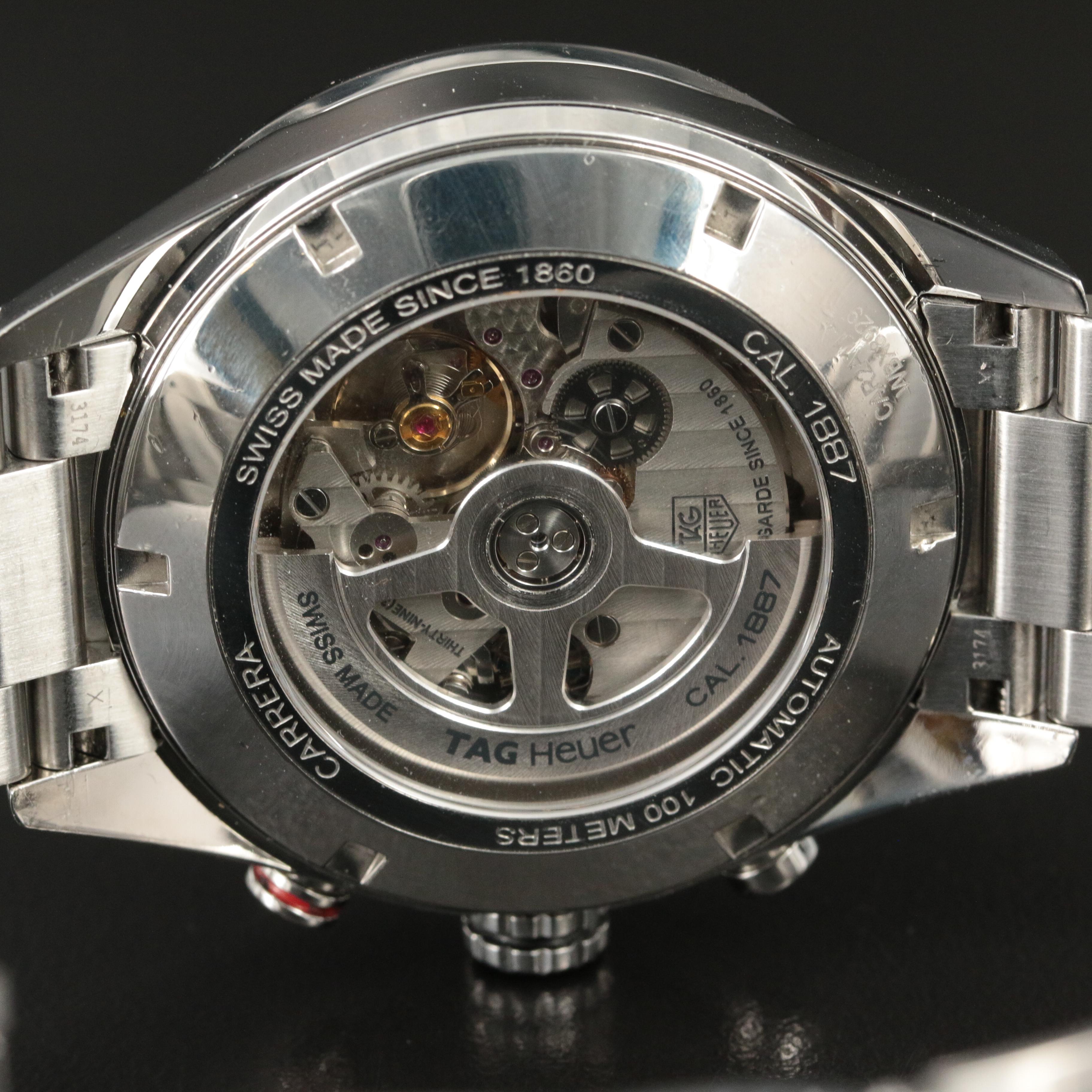 TAG Heuer Carrera Chronograph Calibre 1887 Anthracite Steel Automatic Watch