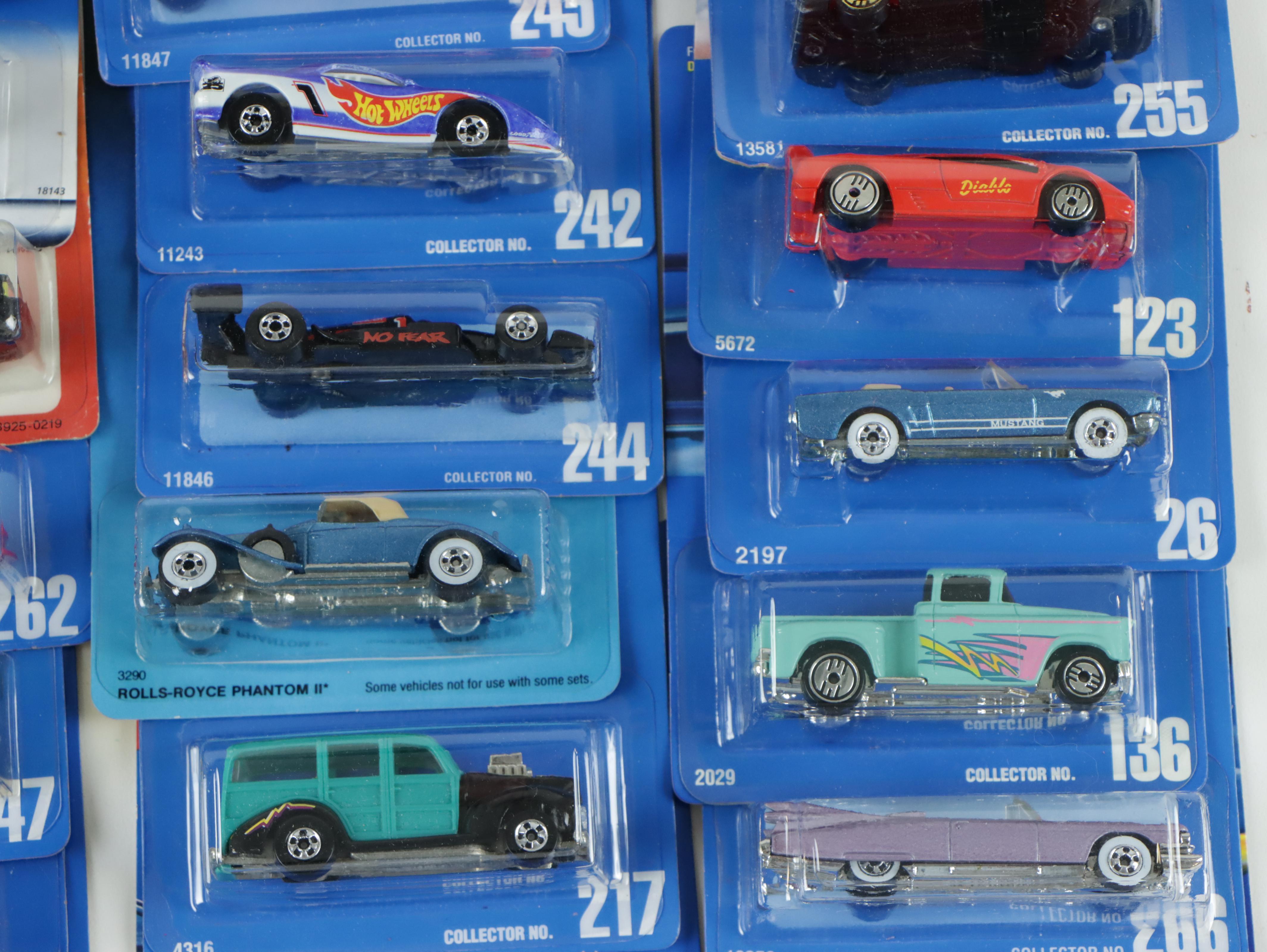 Mattel Hot Wheels Rolls-Royce Phantom, Ferrari 355, and Other Toy Cars
