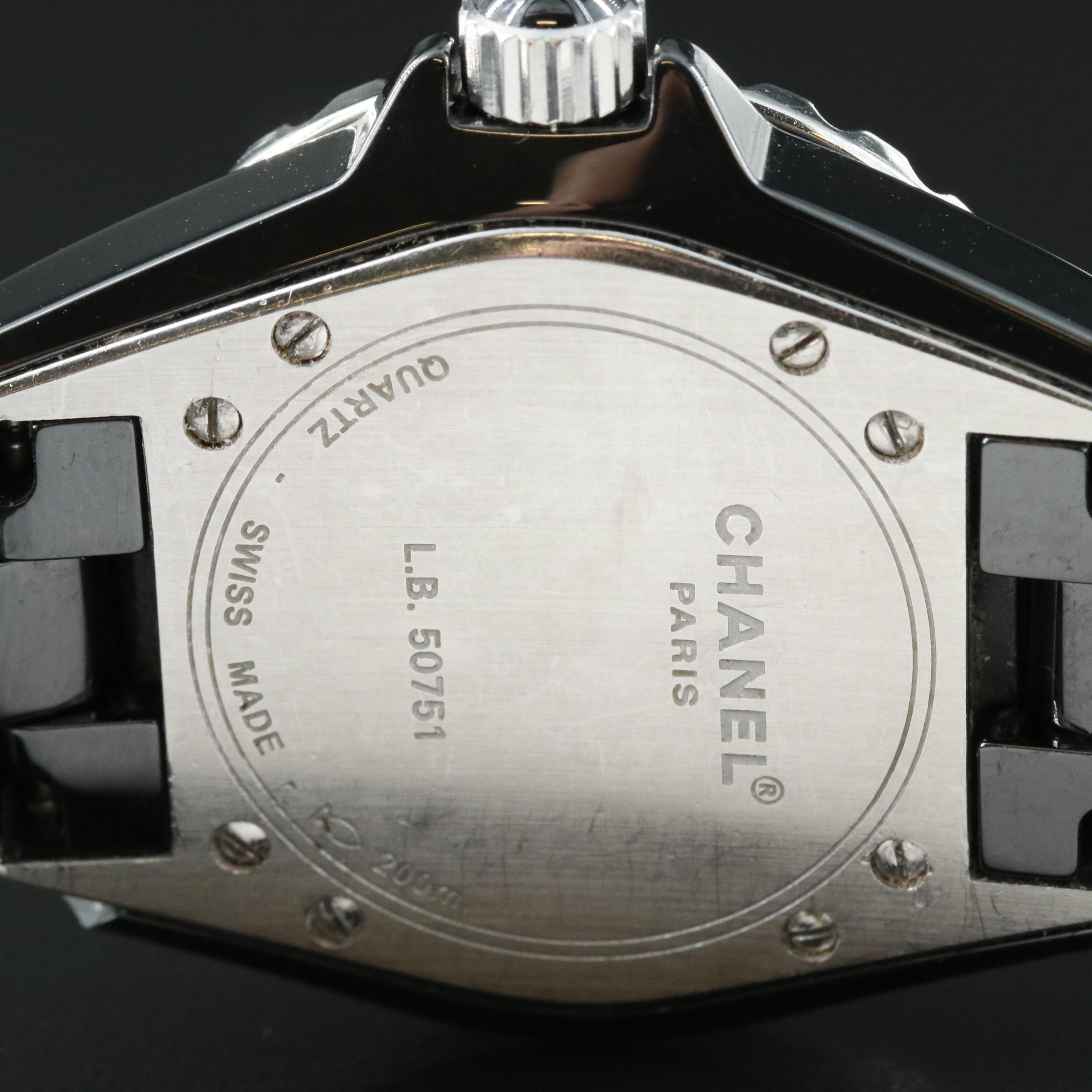 Chanel J12 Black Ceramic 34MM Quartz Watch