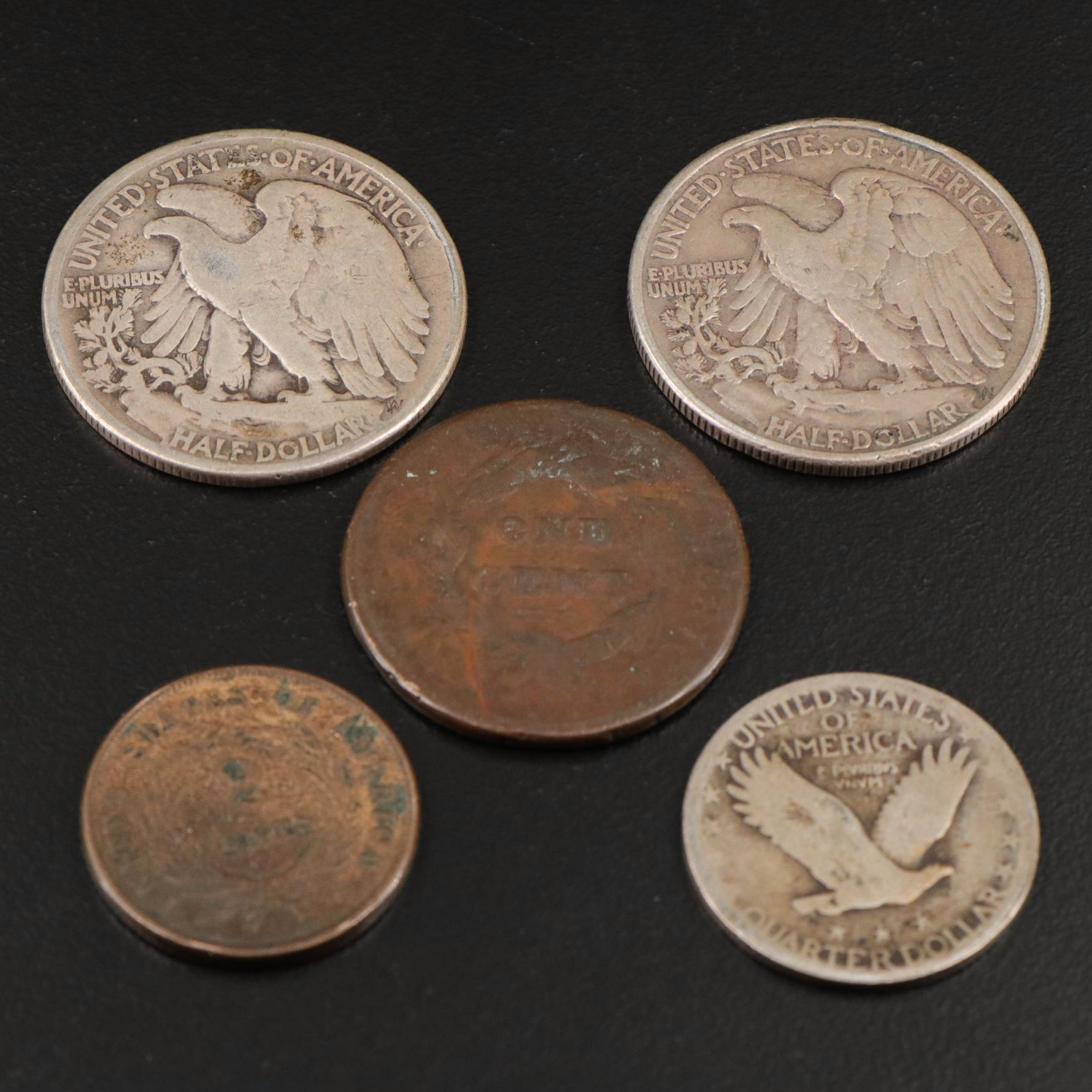 Collection of Twenty-Four United States Copper and Silver Coins