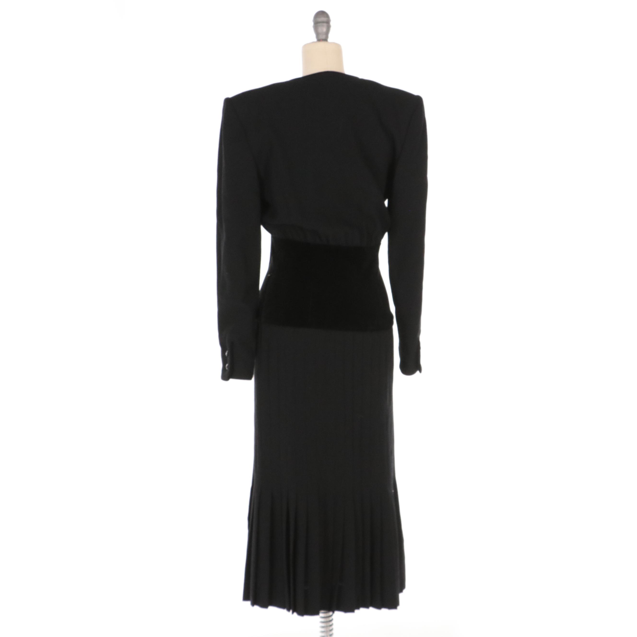 Valentino Boutique Black Long Sleeve Dress