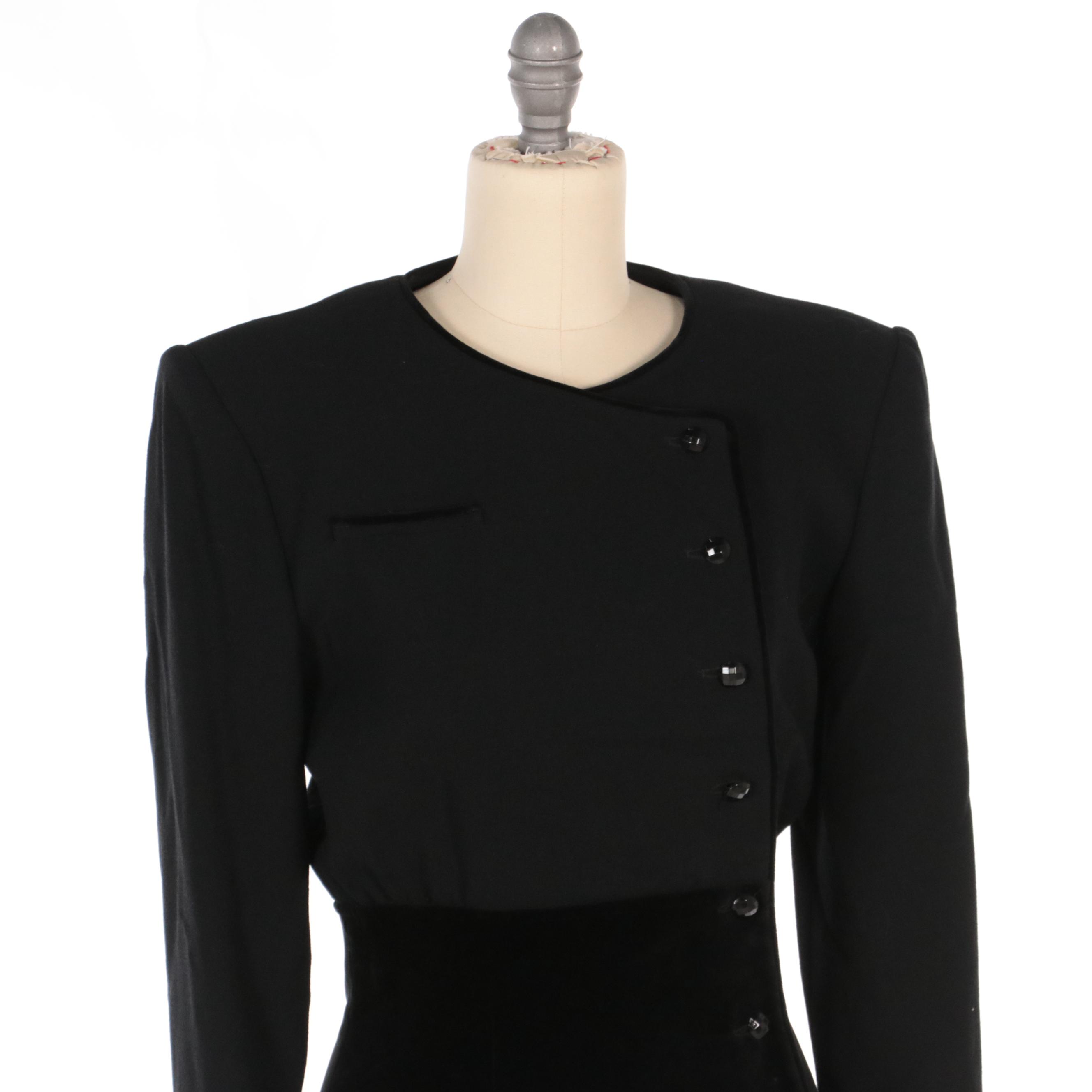 Valentino Boutique Black Long Sleeve Dress