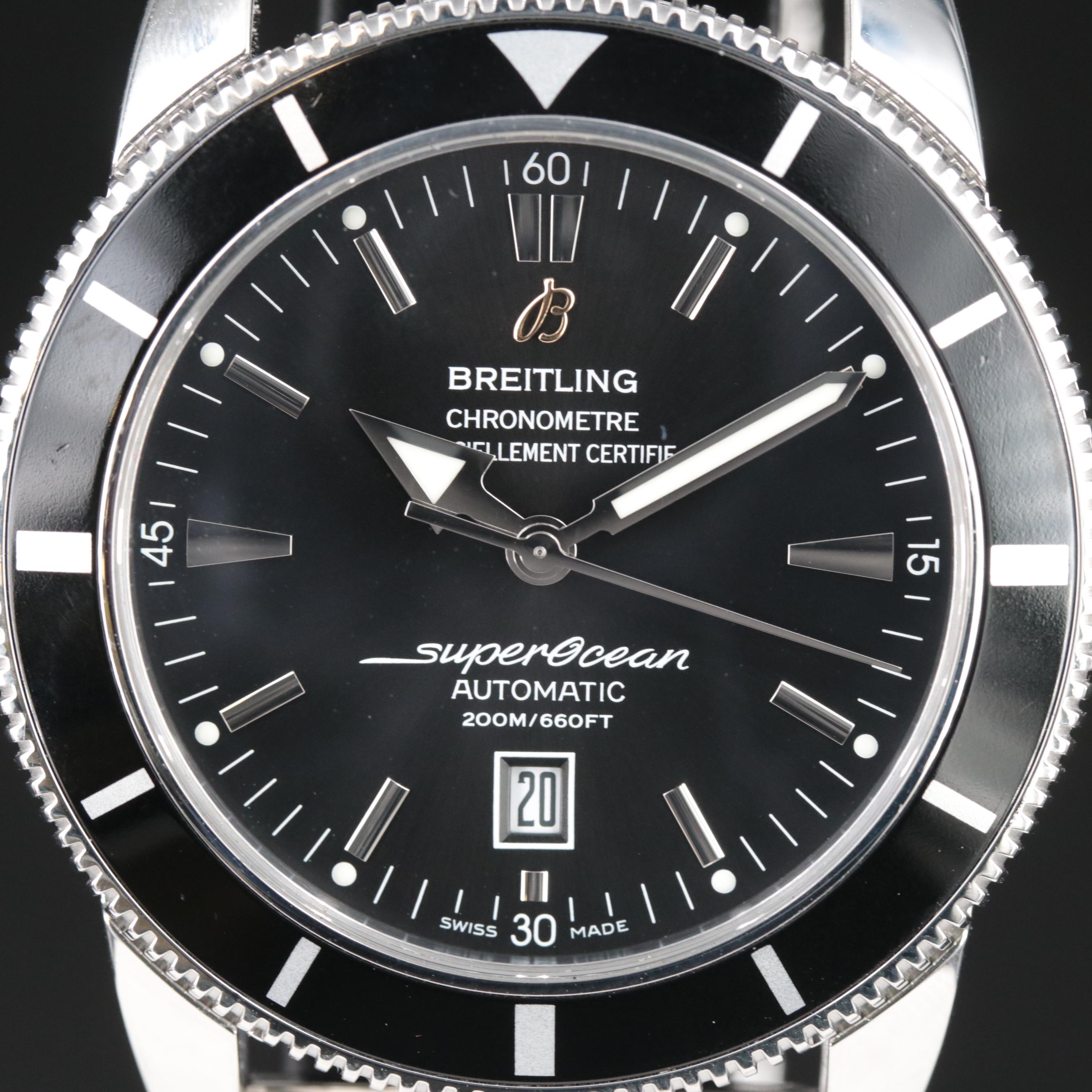 Breitling SuperOcean Heritage 46 Black Steel Automatic Watch