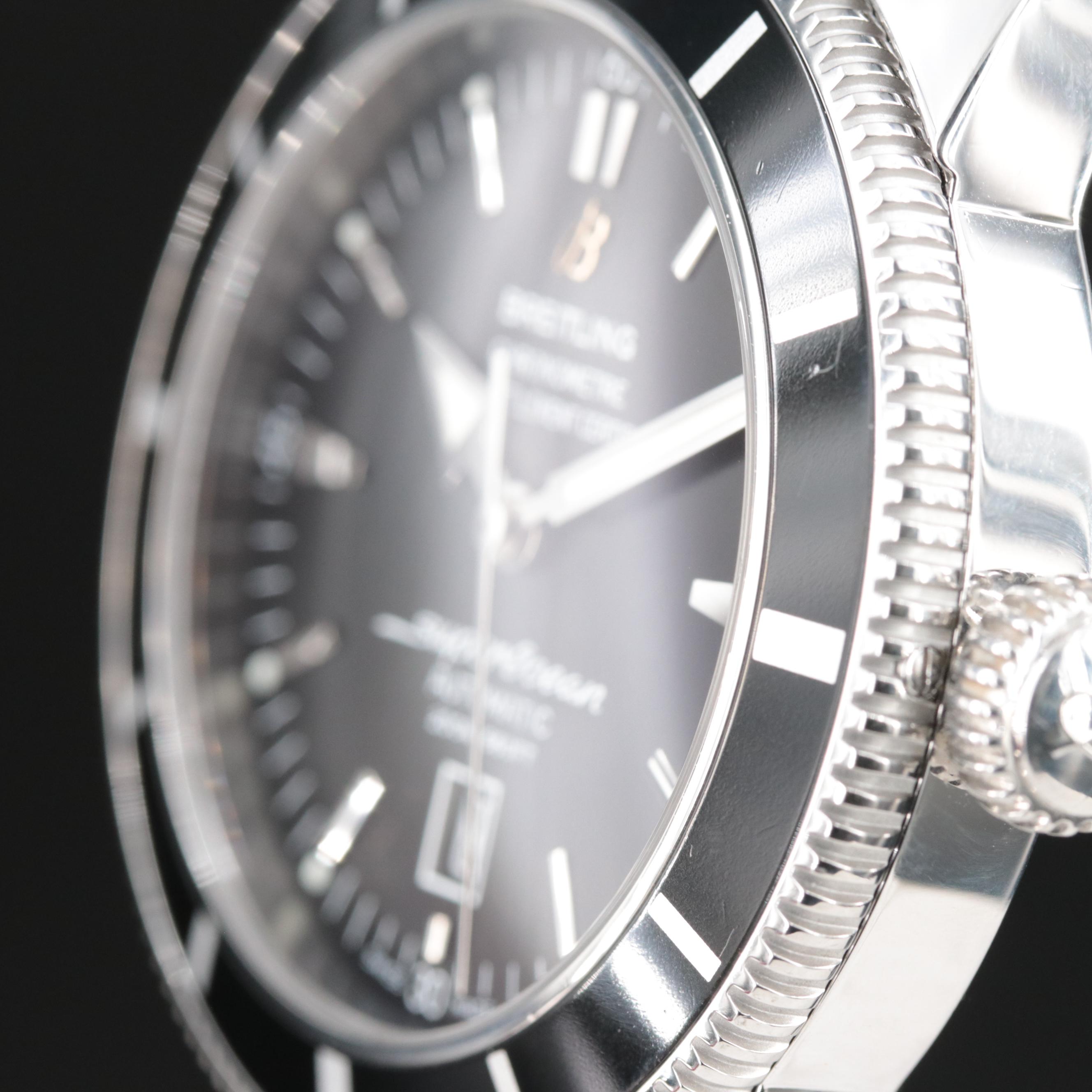 Breitling SuperOcean Heritage 46 Black Steel Automatic Watch