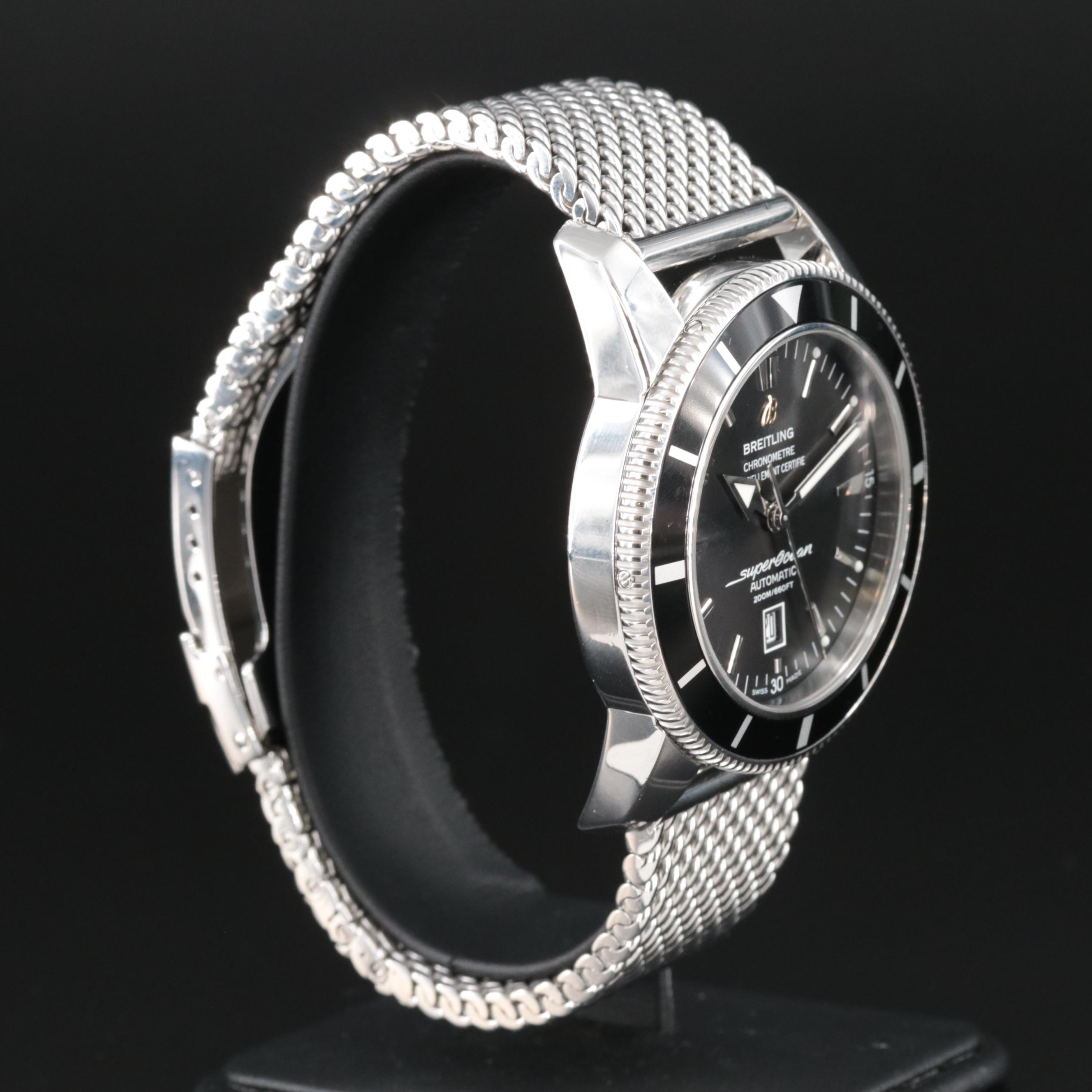 Breitling SuperOcean Heritage 46 Black Steel Automatic Watch