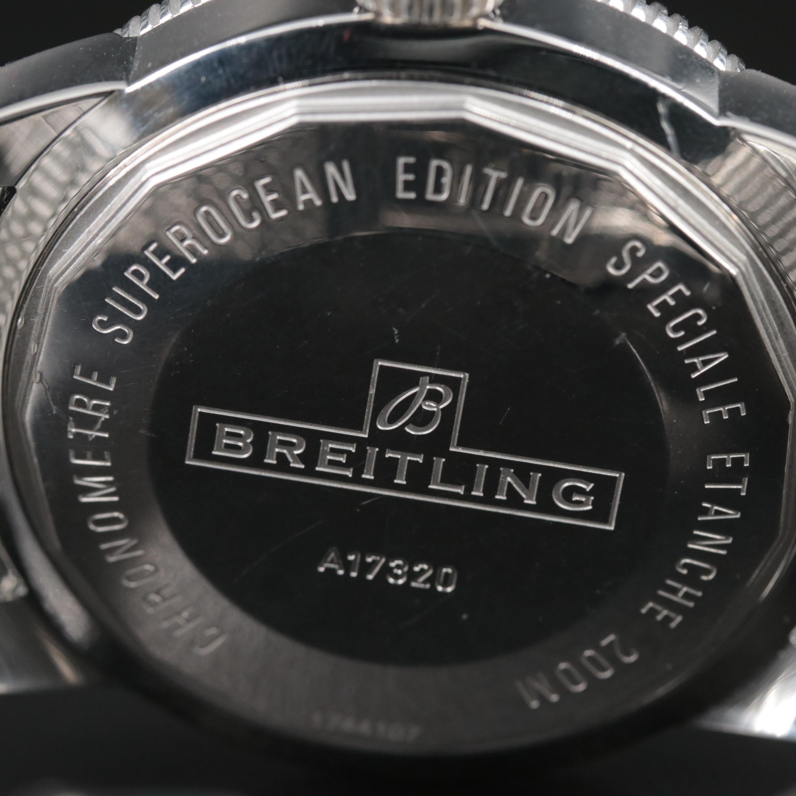 Breitling SuperOcean Heritage 46 Black Steel Automatic Watch