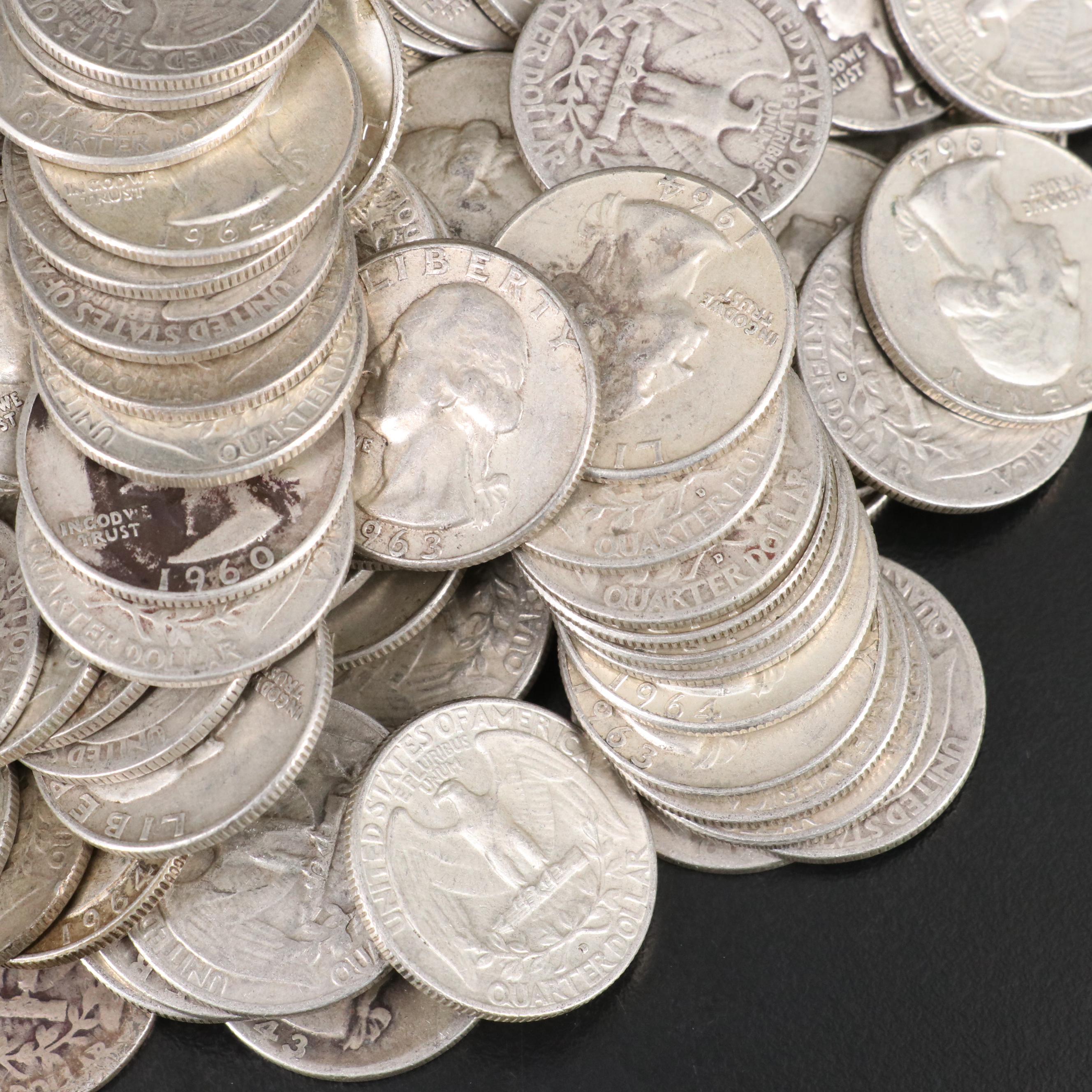 276 Washington Silver Quarters