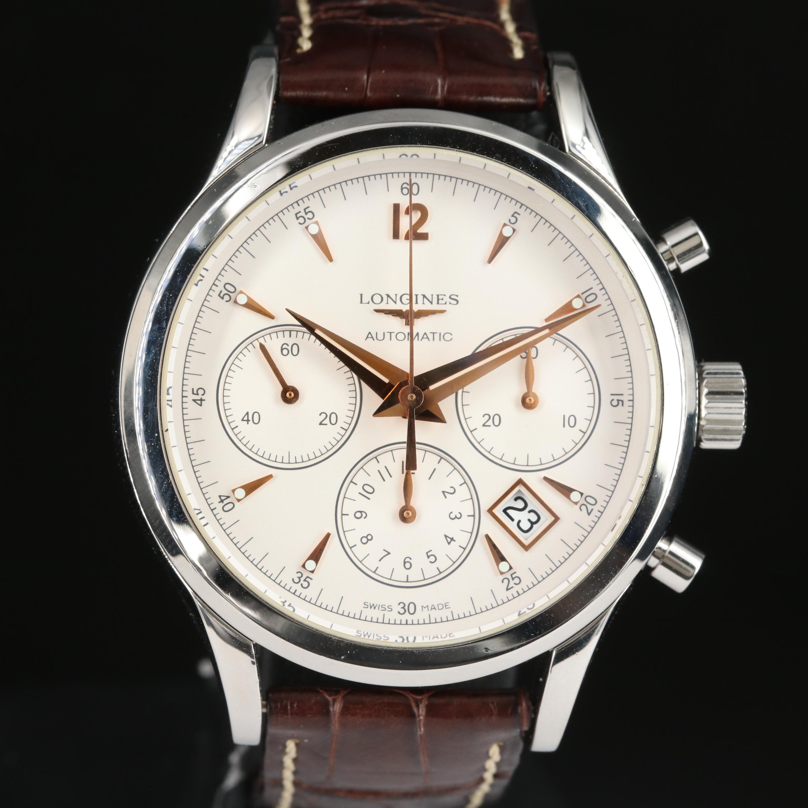 Longines Heritage Column-Wheel Chronograph 41MM Steel Automatic Watch