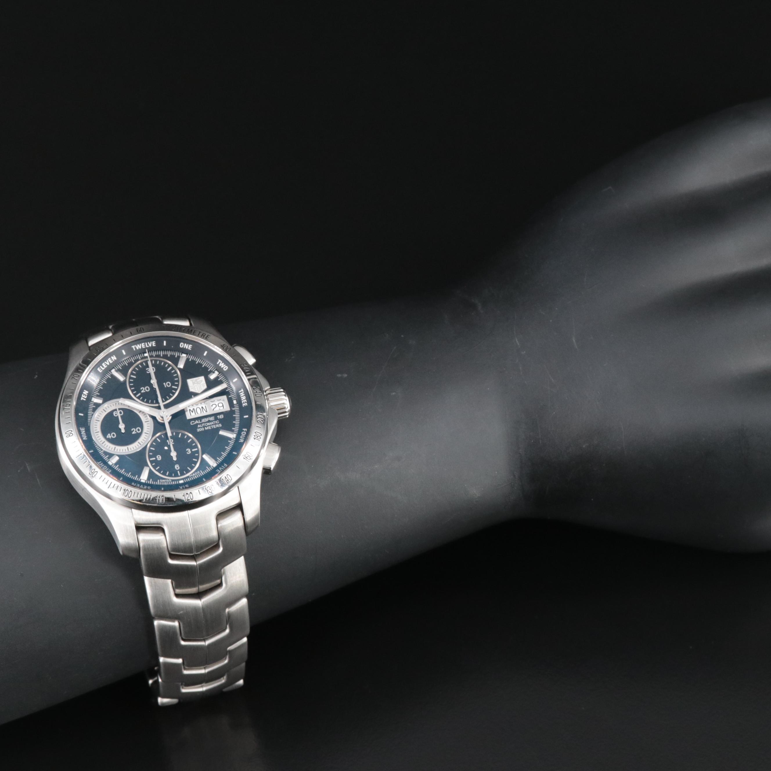 TAG Heuer Link Chronograph Calibre 16 Black Automatic Watch