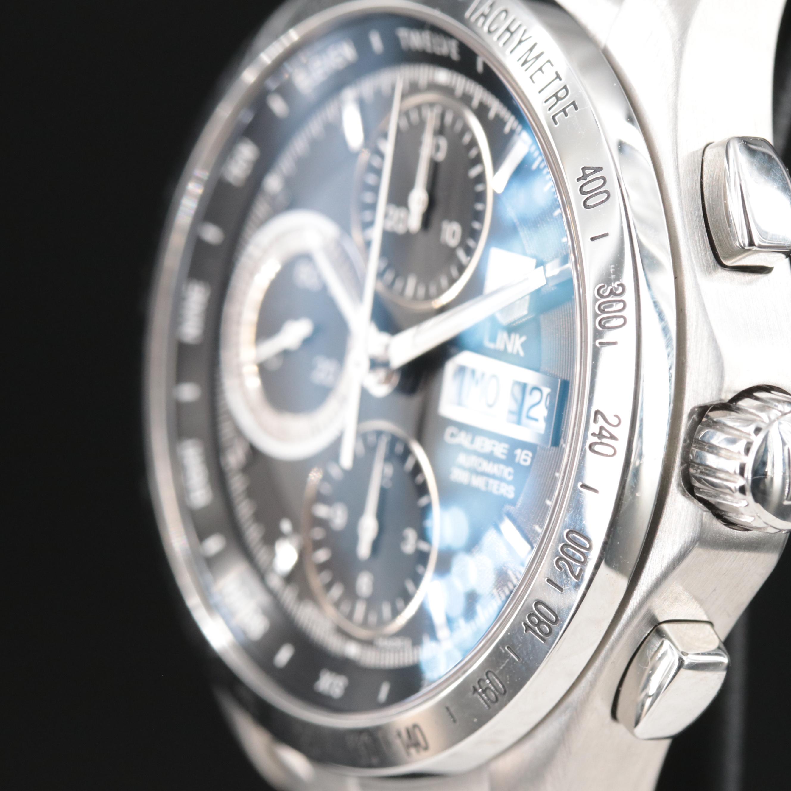 TAG Heuer Link Chronograph Calibre 16 Black Automatic Watch