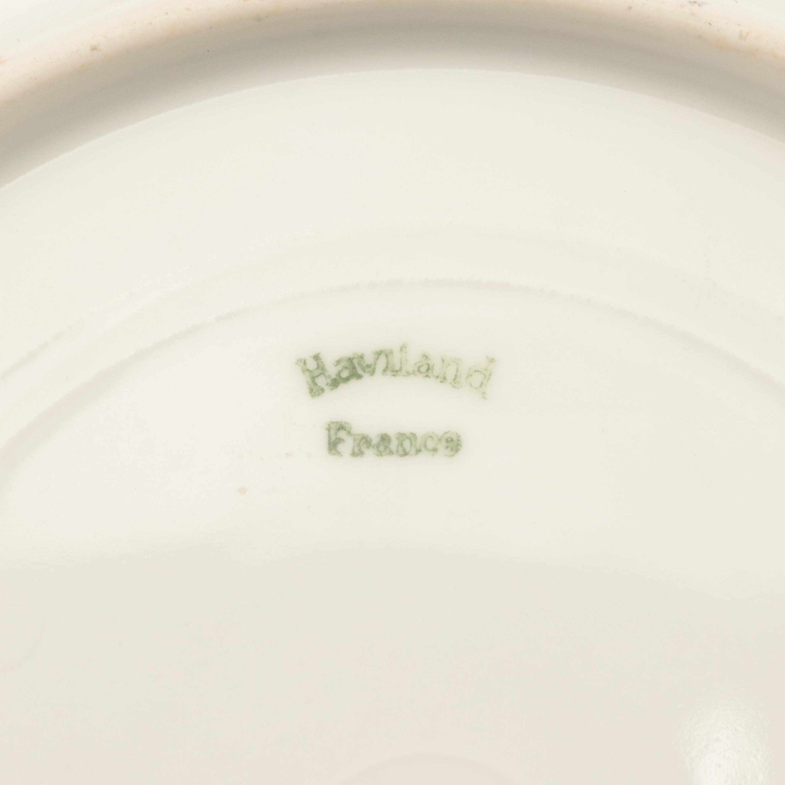 German Porcelain Hand-Painted Dish, Late 19th/ Early 20th Century