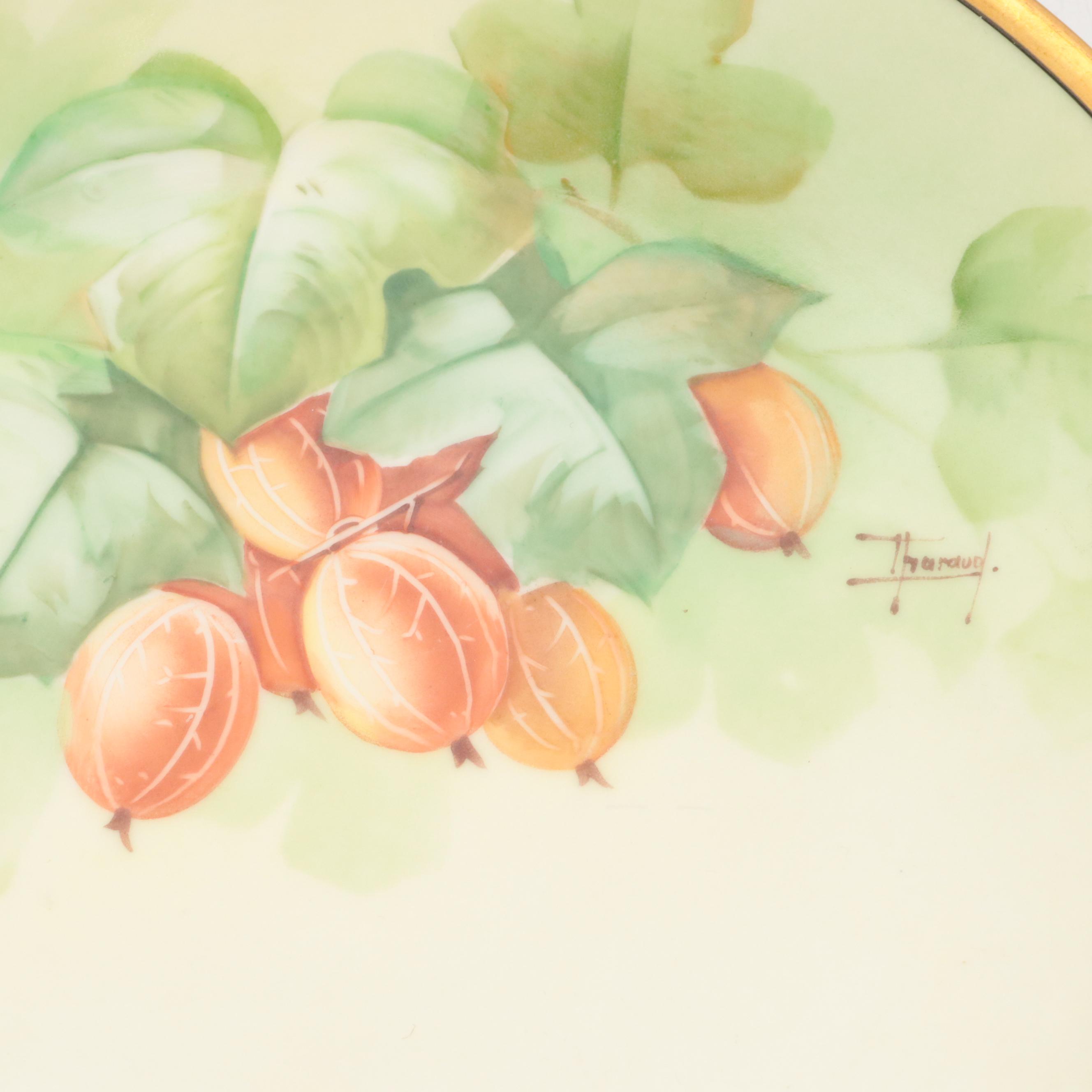 German Porcelain Hand-Painted Dish, Late 19th/ Early 20th Century