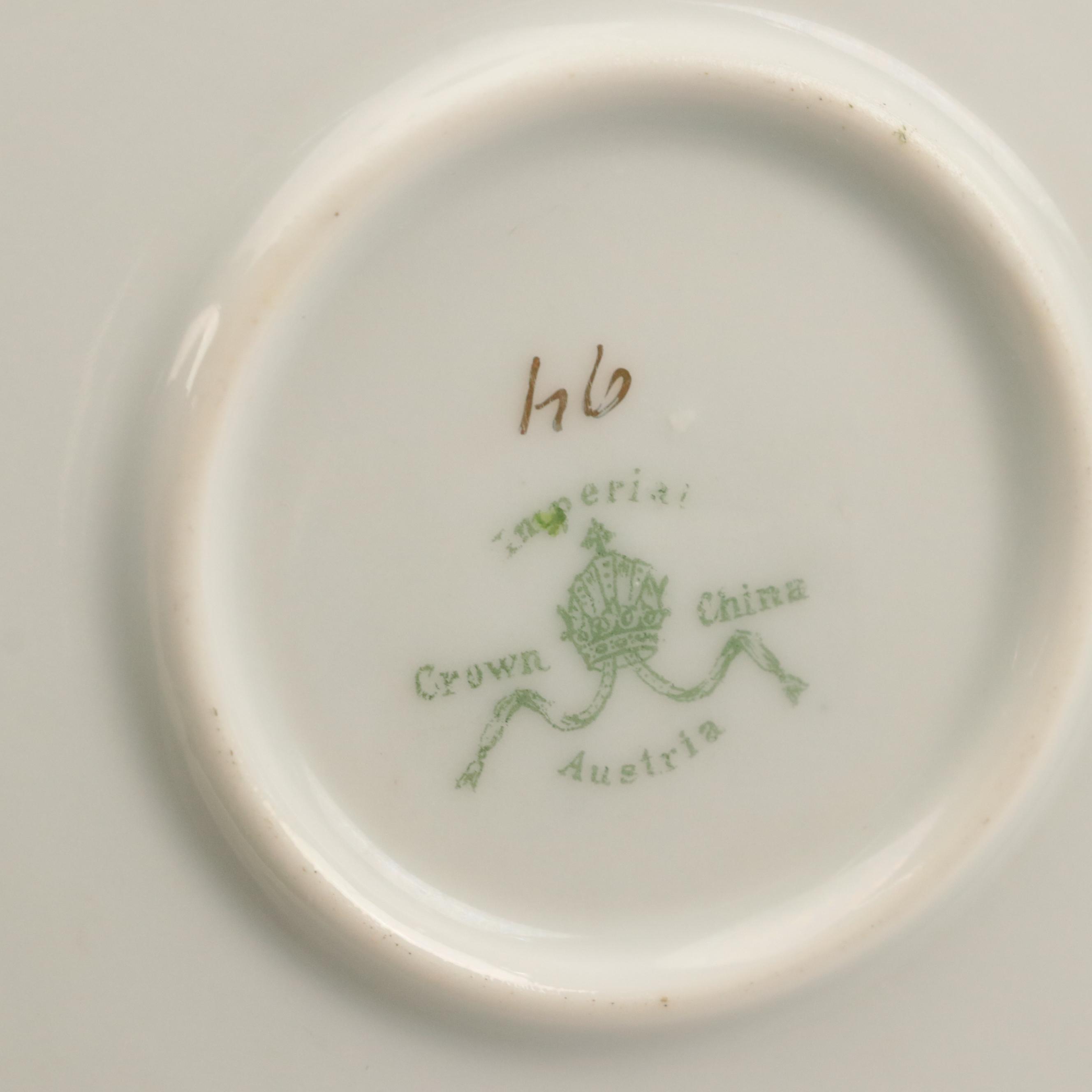 German Porcelain Hand-Painted Dish, Late 19th/ Early 20th Century