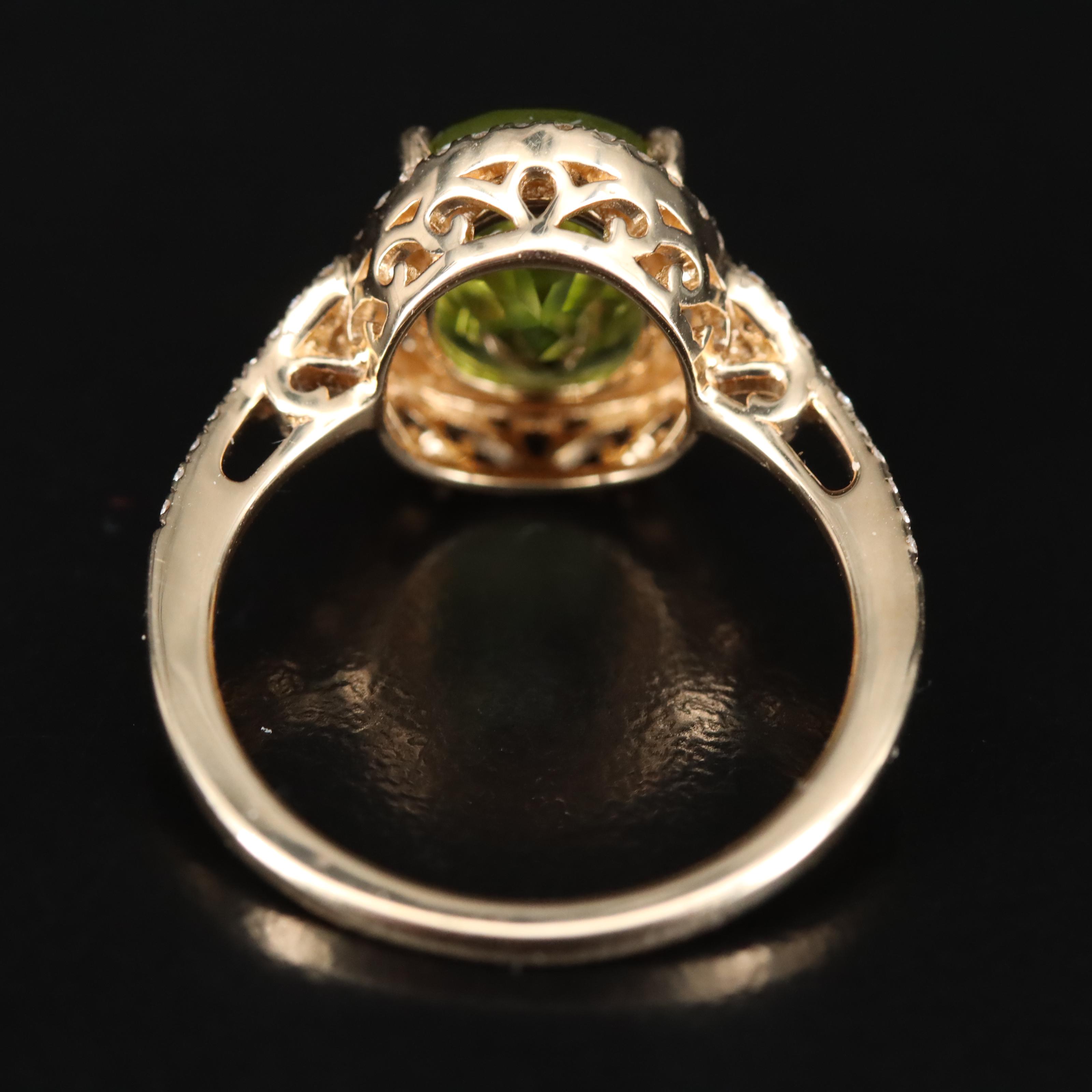 EFFY 14K Peridot and Diamond Ring