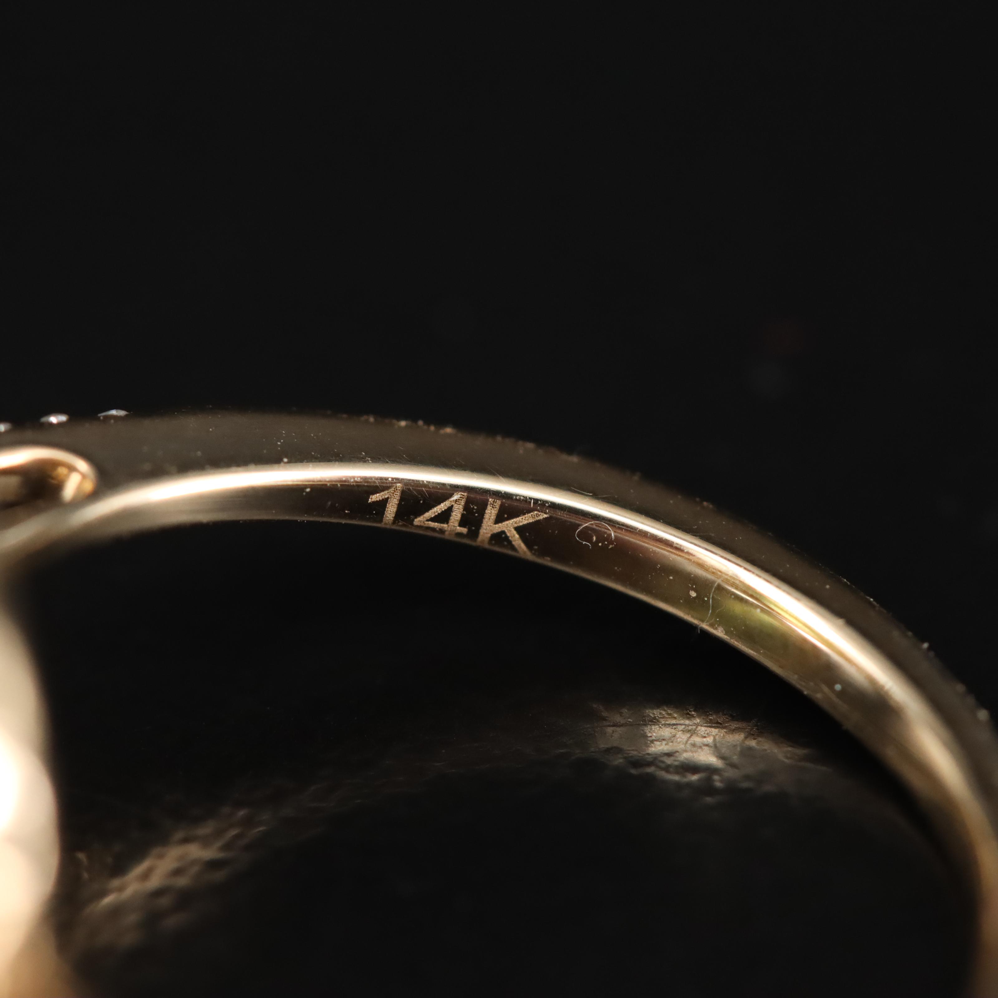 EFFY 14K Peridot and Diamond Ring