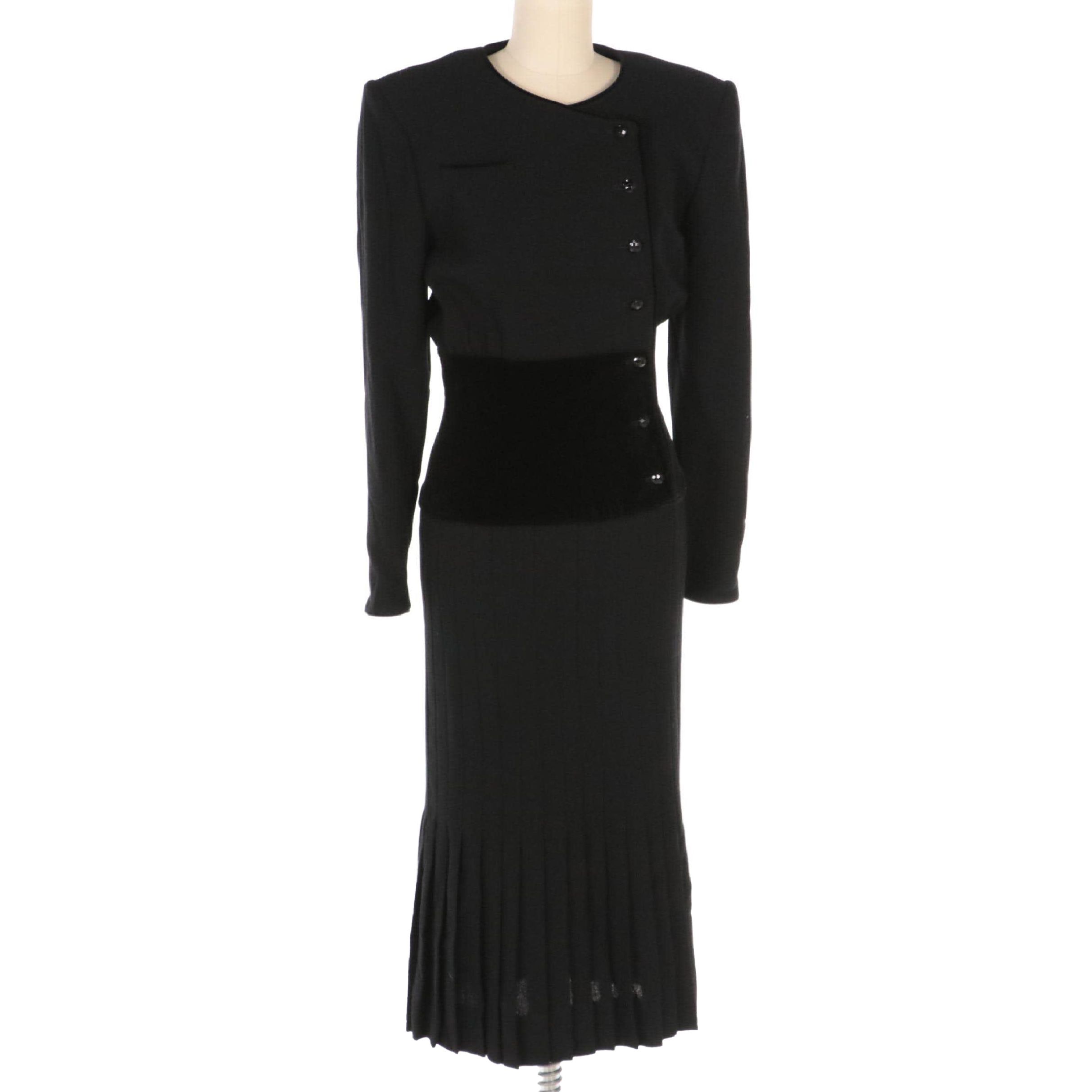 Valentino Boutique Black Long Sleeve Dress