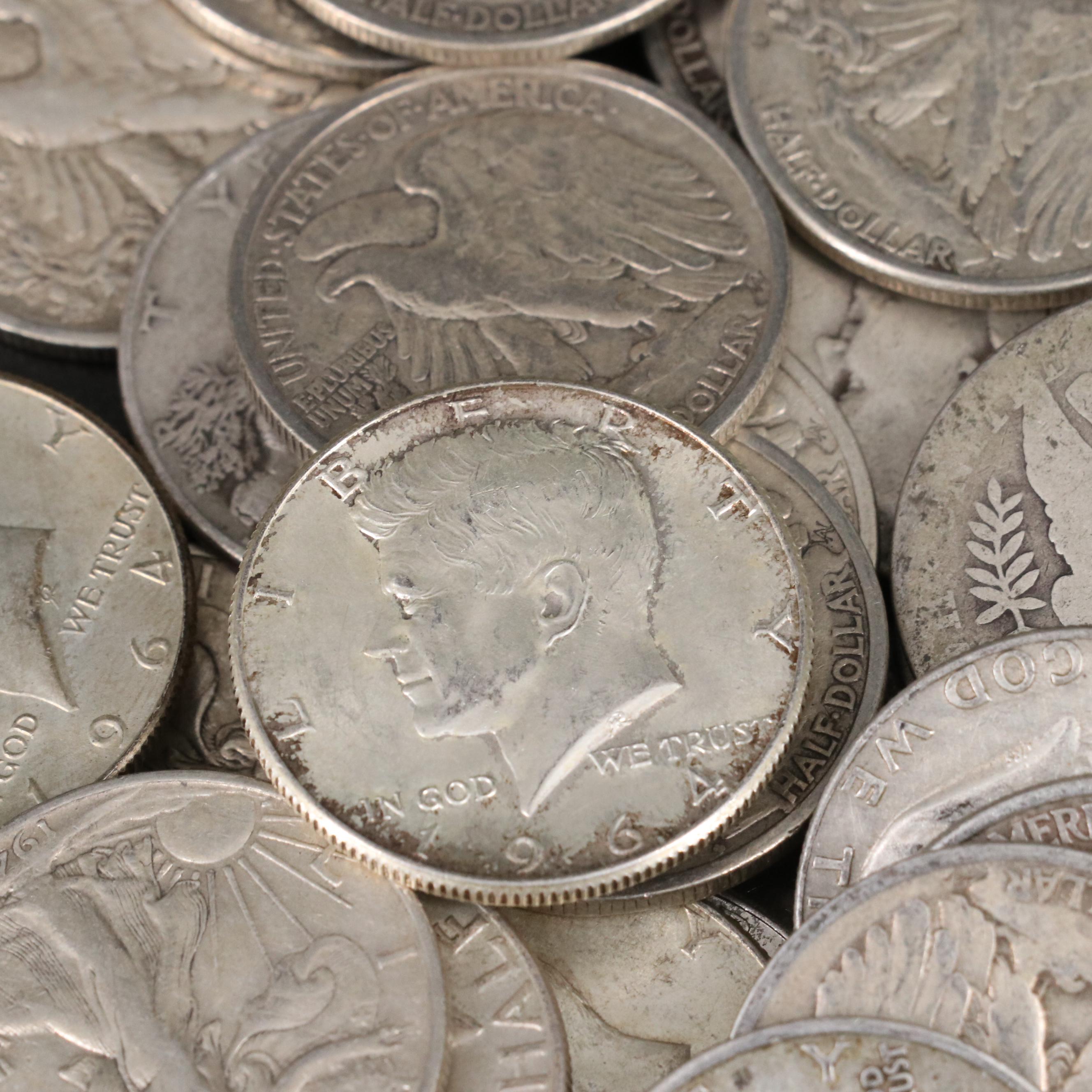 Eighty-Four U.S. Silver Half Dollars