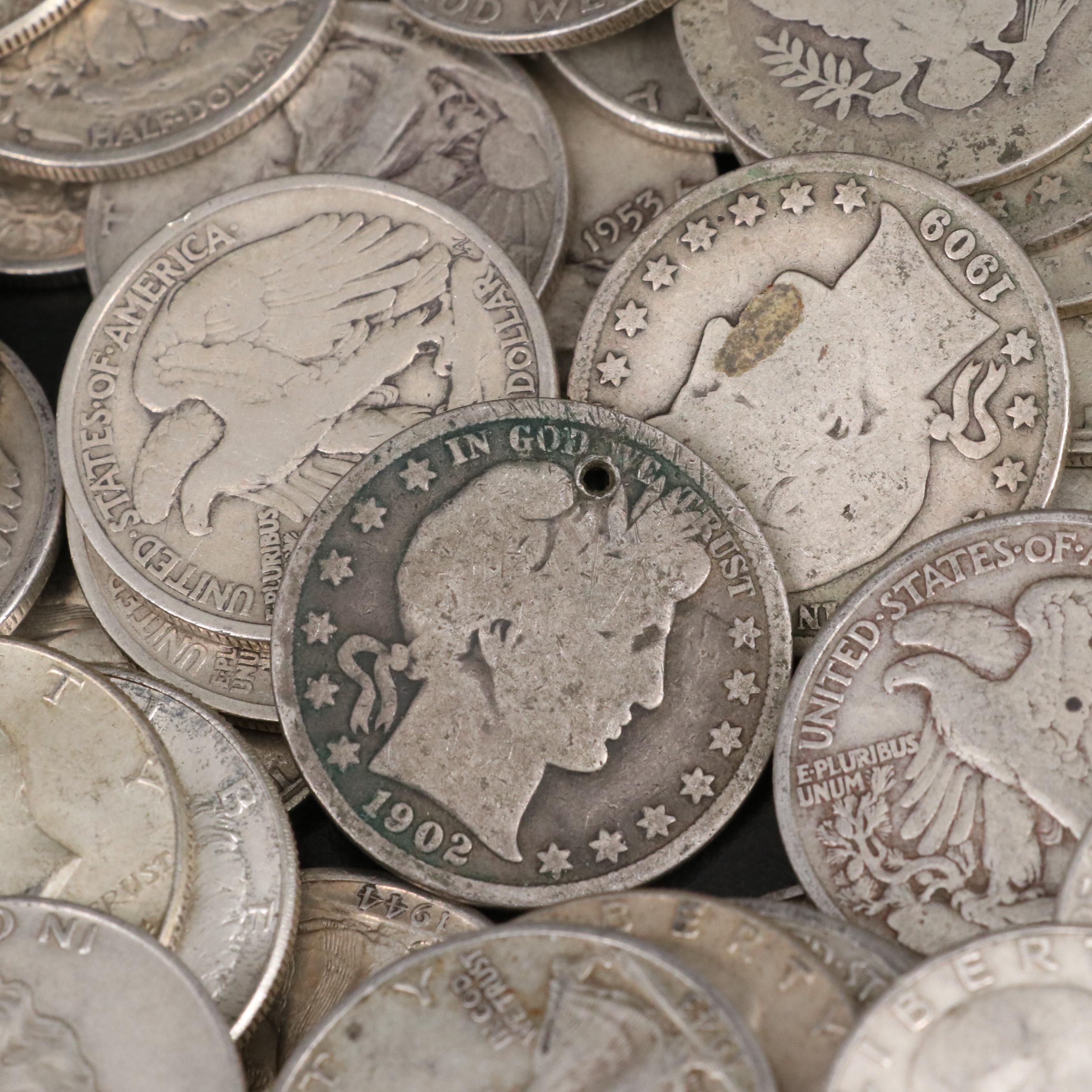 Eighty-Four U.S. Silver Half Dollars