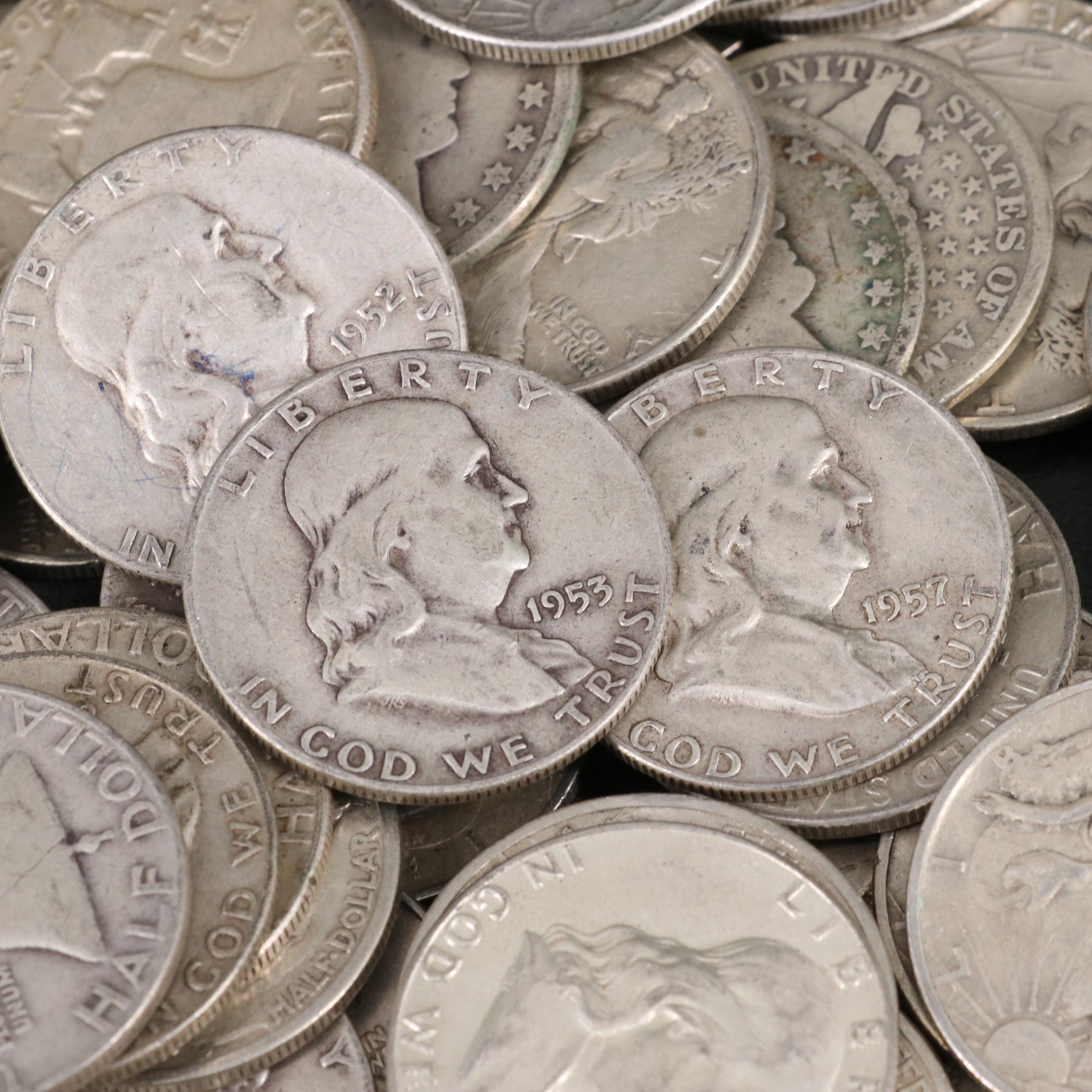 Eighty-Four U.S. Silver Half Dollars