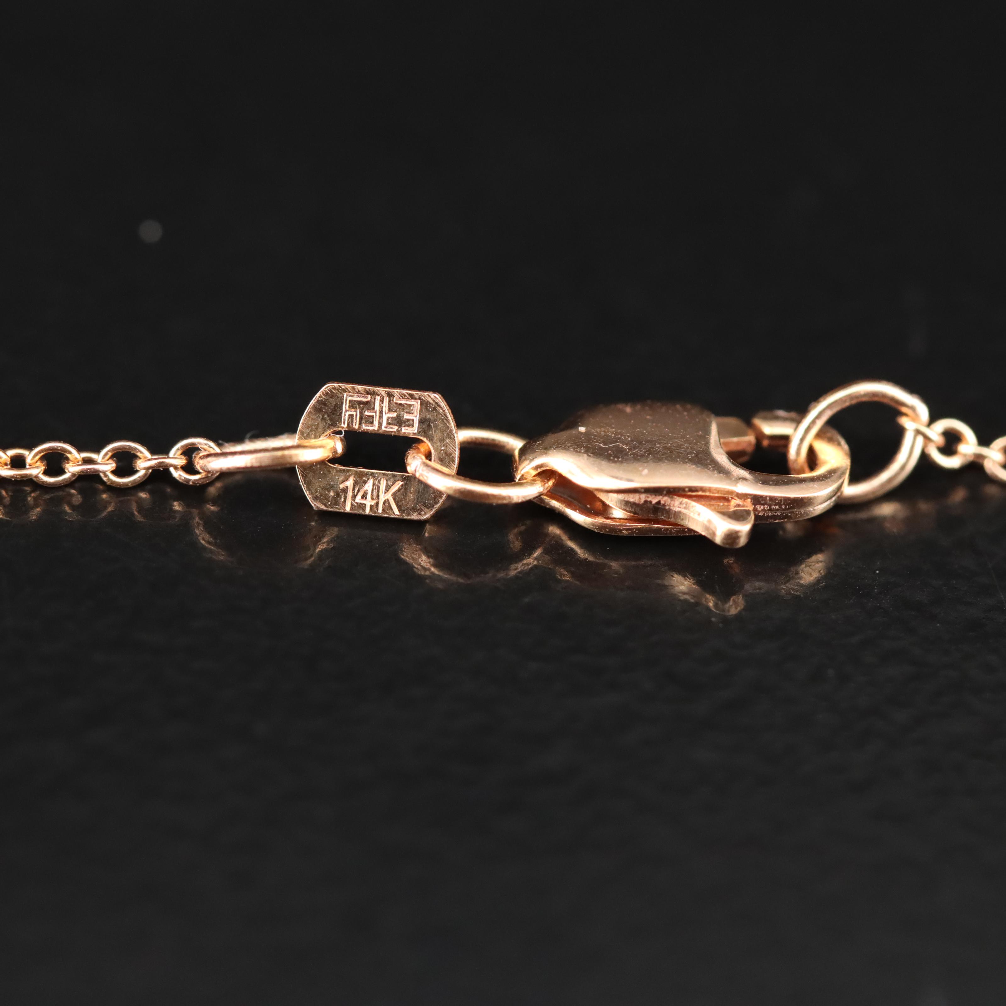 EFFY 14K Rose Gold Smoky Quartz and Diamond Pendant Necklace