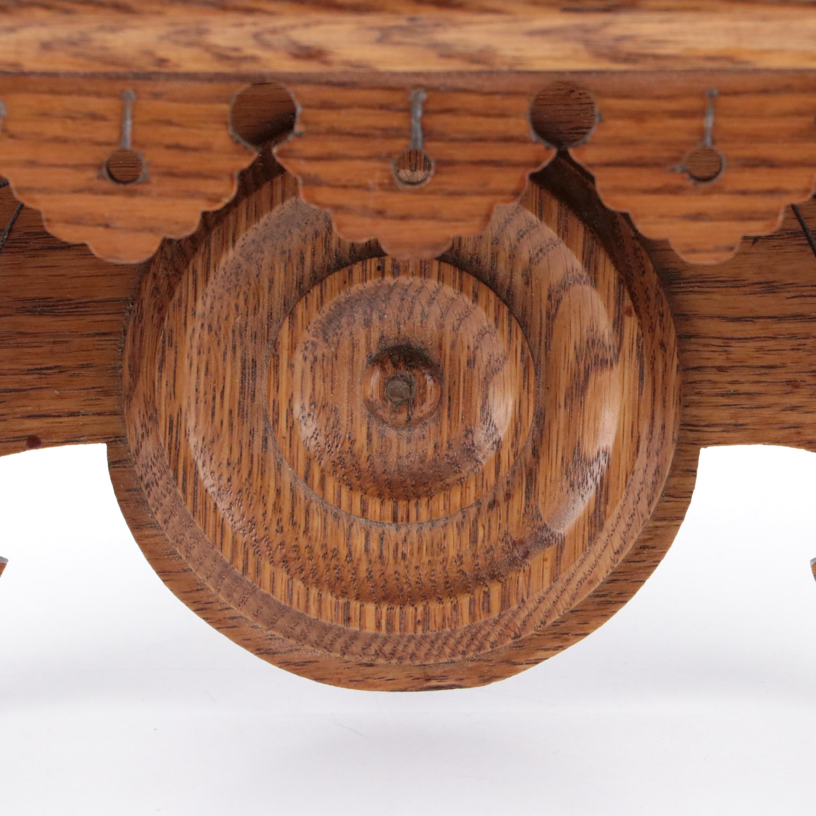 Seth Thomas Victorian "Eclipse" Oak Wall Clock