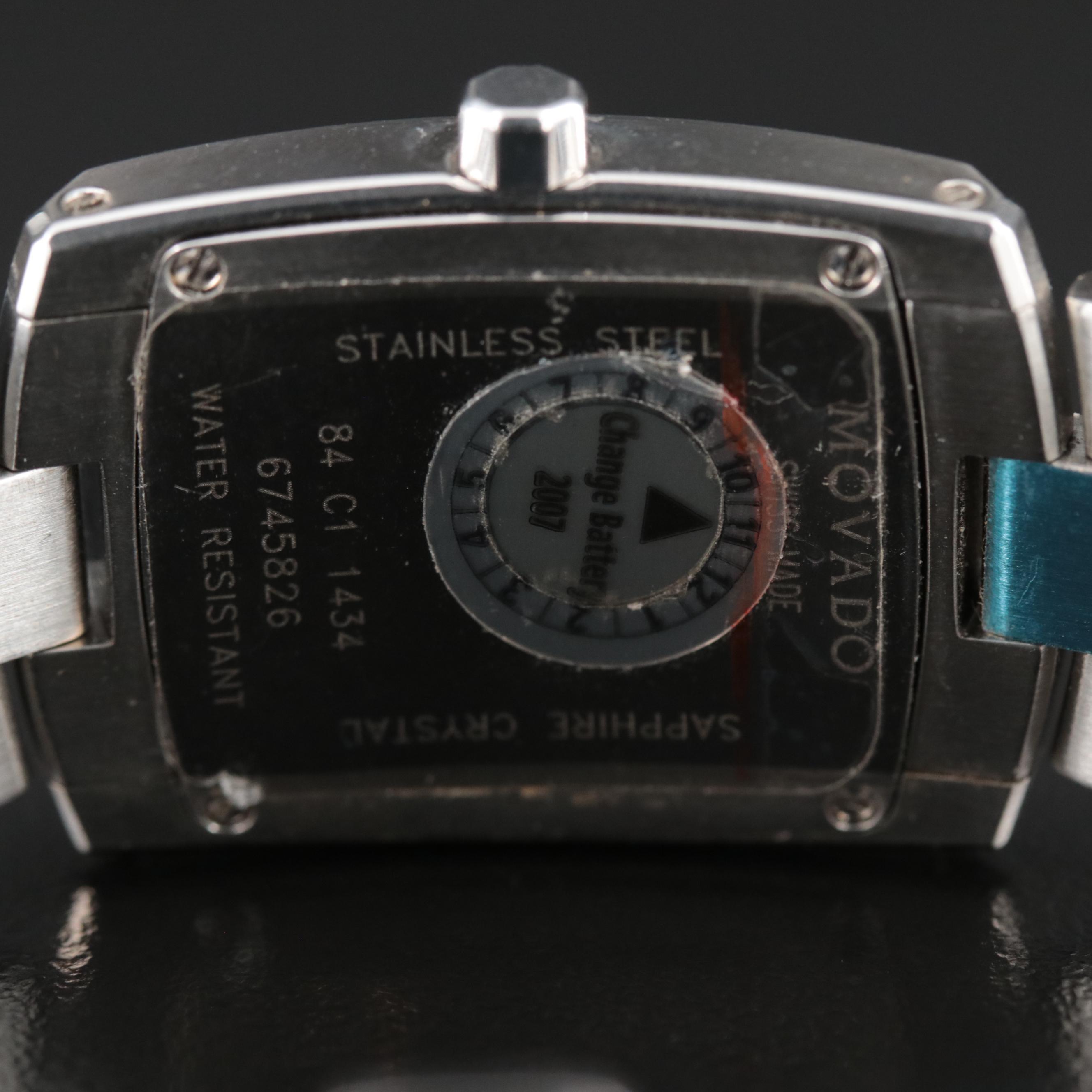 Movado Black Stainless Steel Quartz Watch