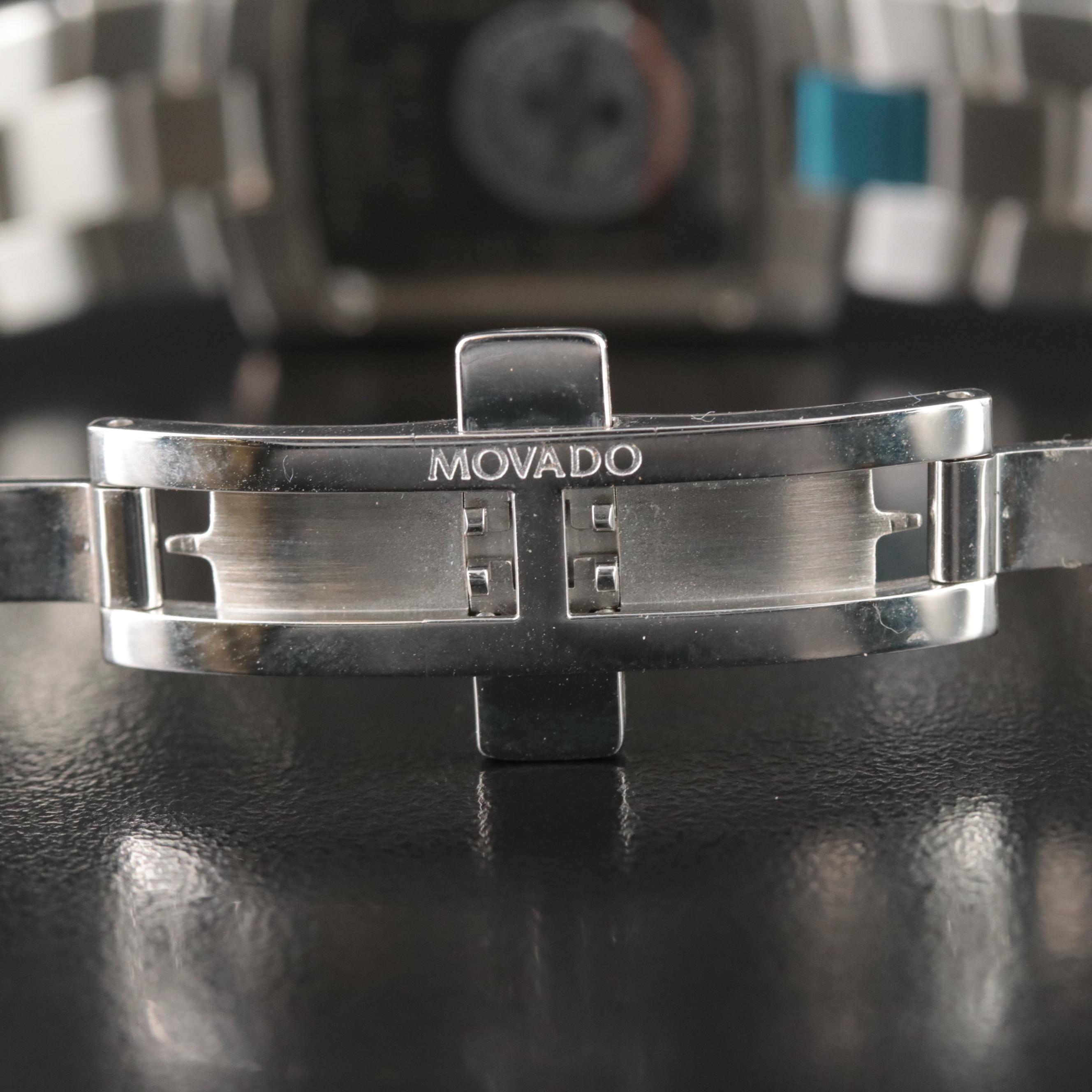 Movado Black Stainless Steel Quartz Watch