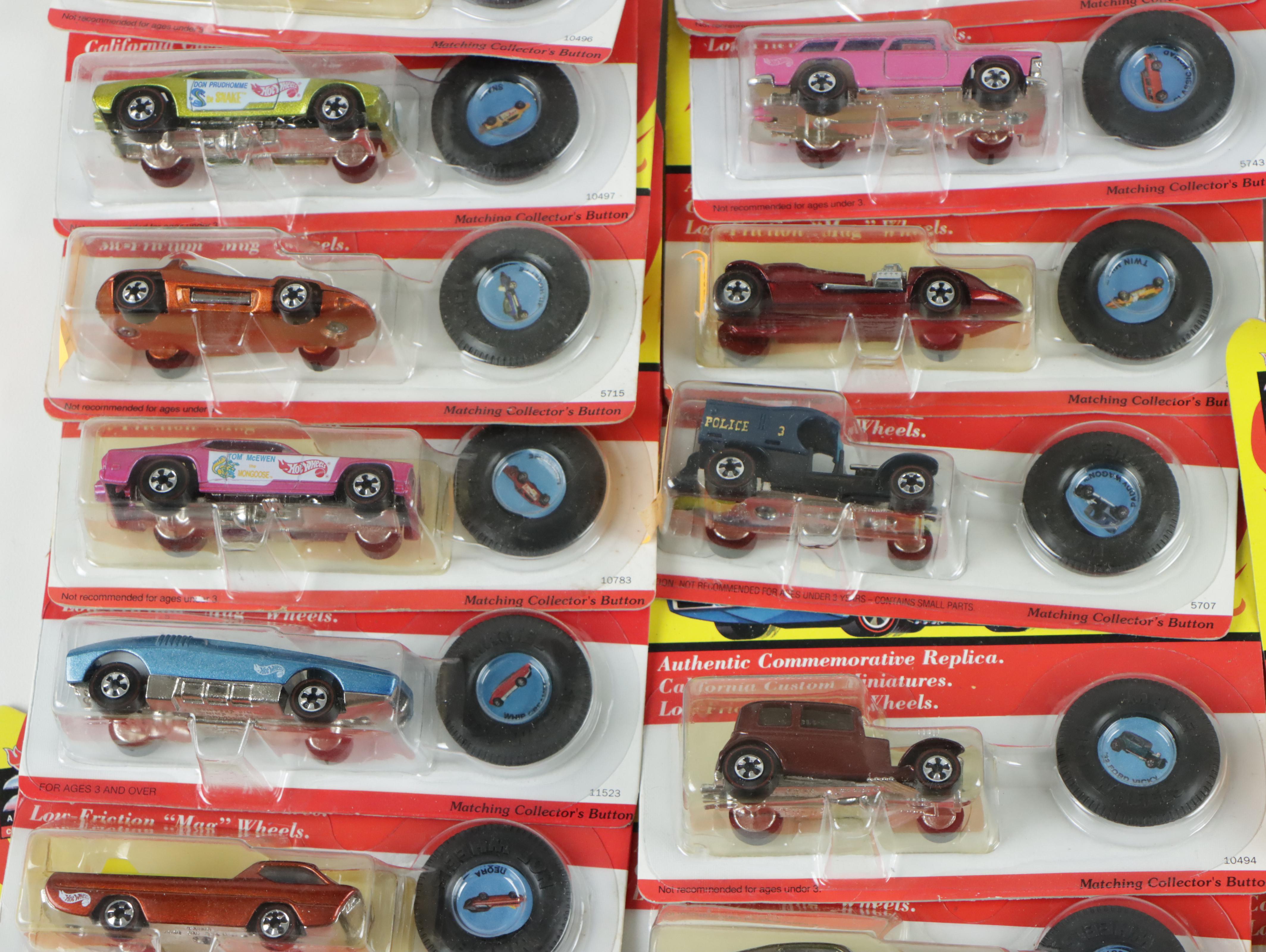 Mattel "Vintage Hot Wheels" Commemorative Replica Toy Cars and Other Hot Wheels