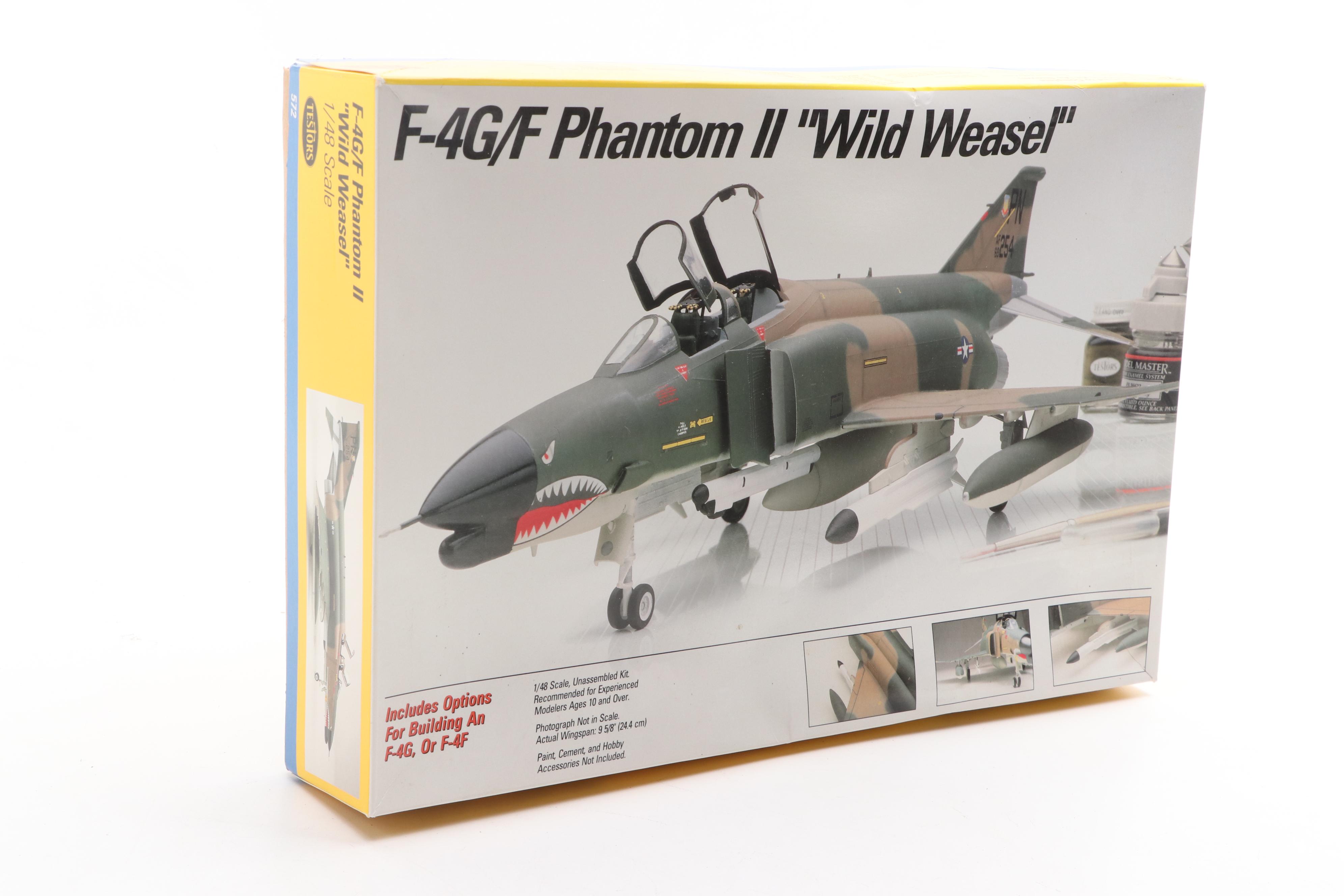 Testors "F-4G/ F Phantom II Wild Weasel" and Other Airplane Model Kits