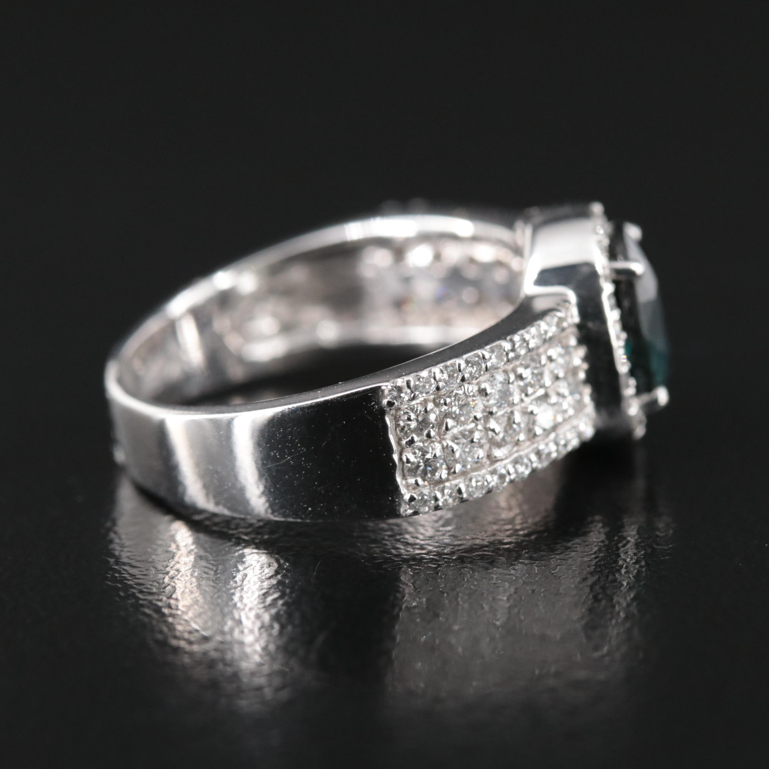 Effy 14K 1.42 CT Sapphire and Diamond Ring