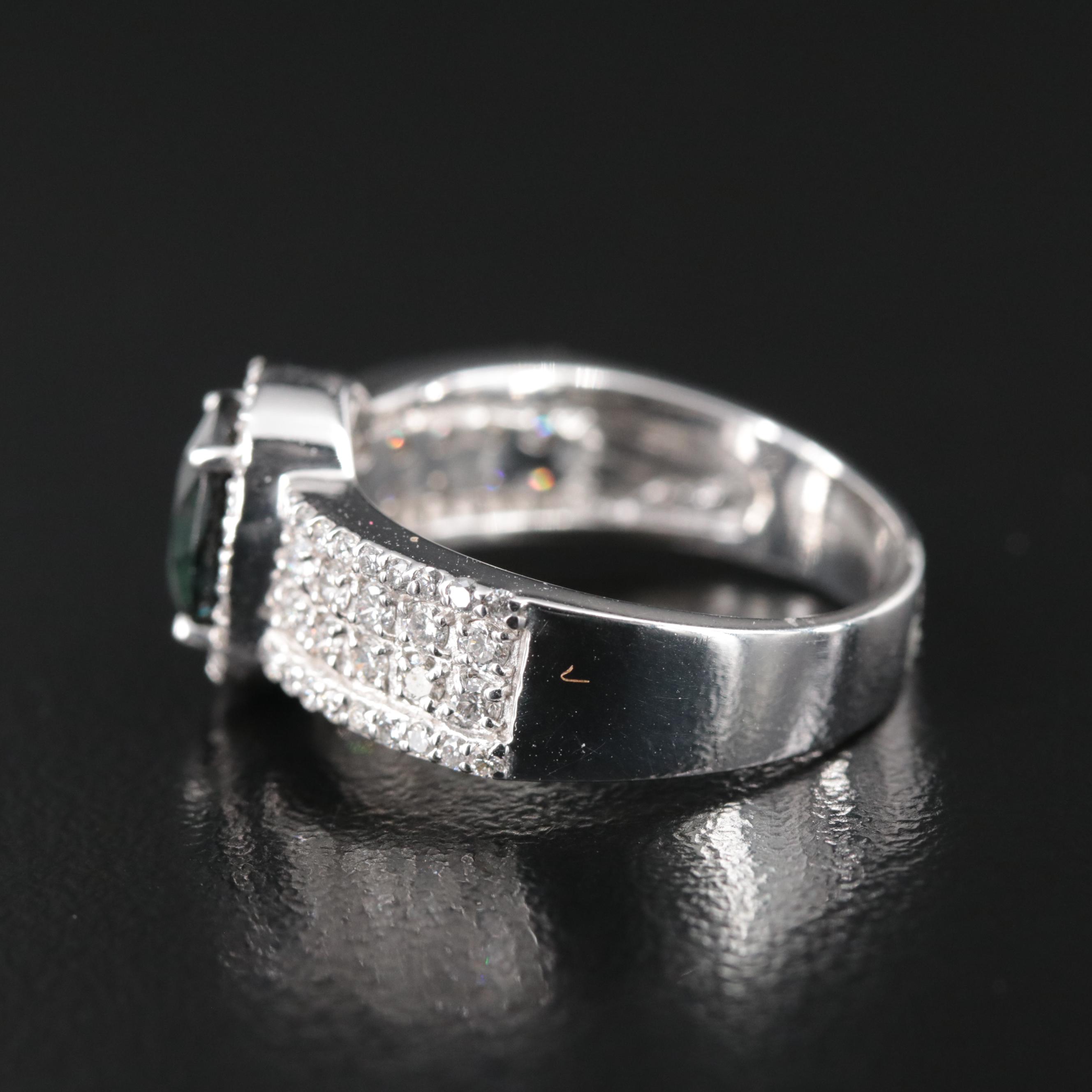 Effy 14K 1.42 CT Sapphire and Diamond Ring