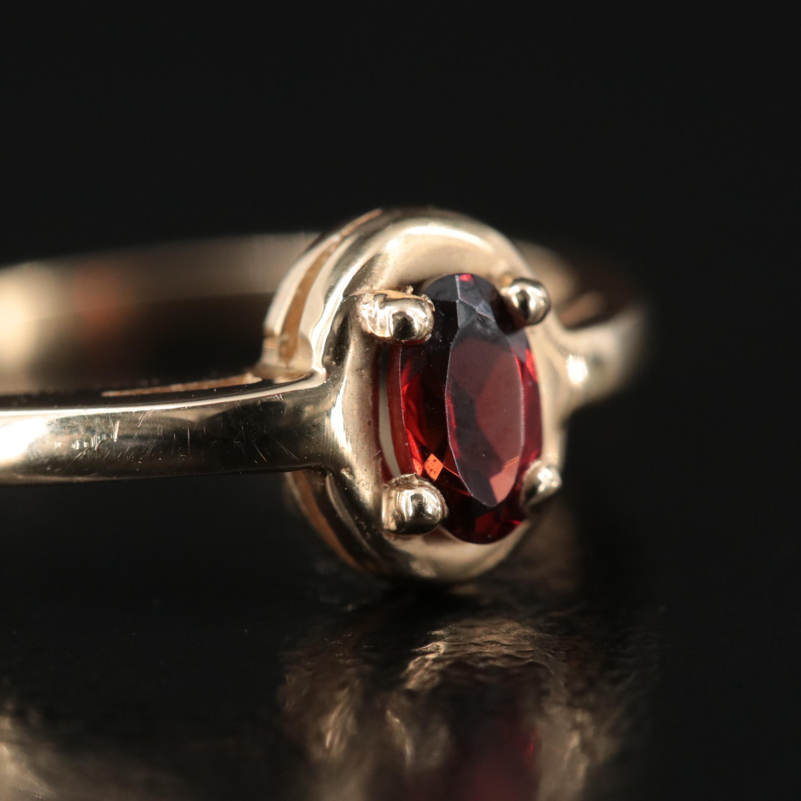 14K Garnet Ring