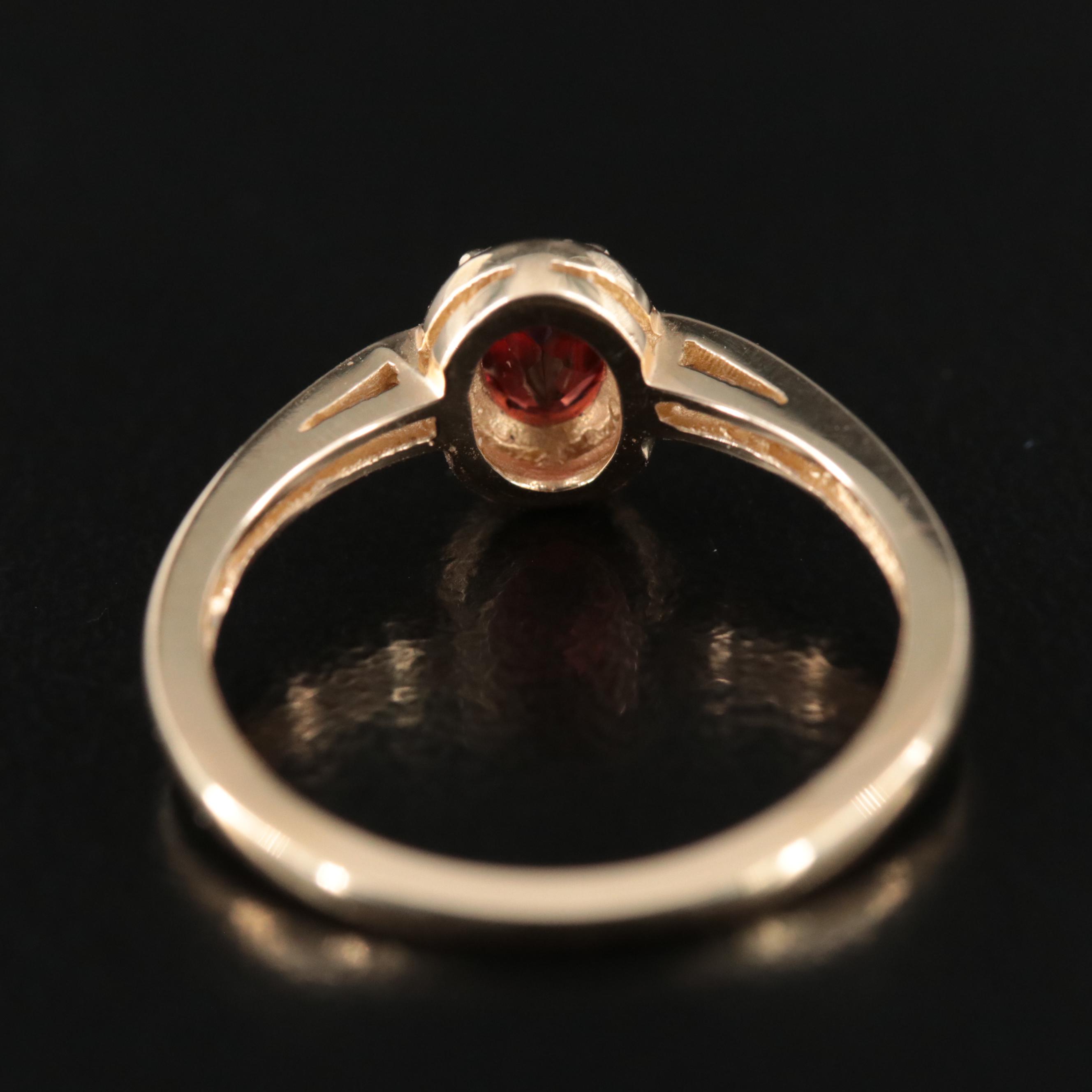 14K Garnet Ring