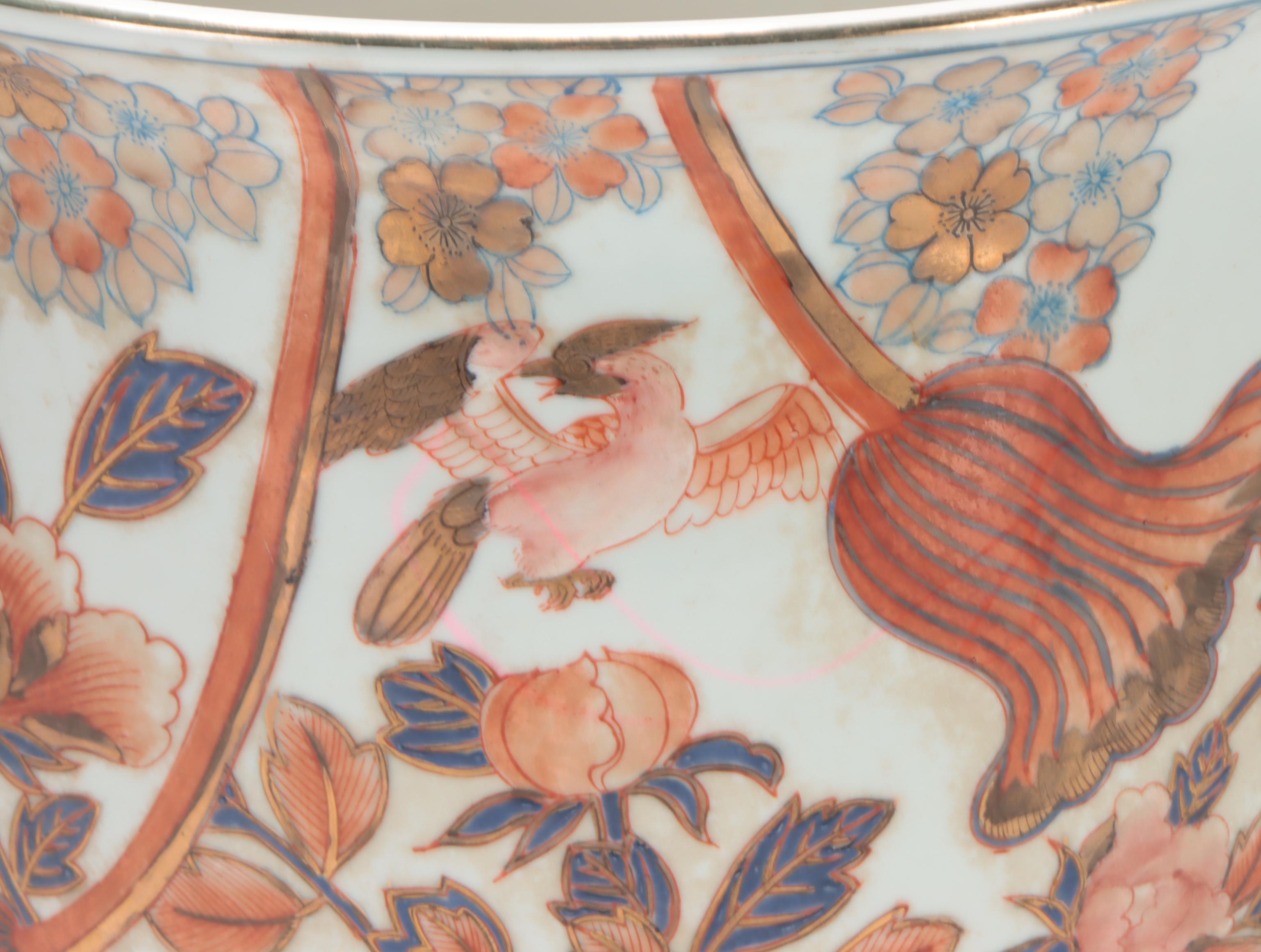 Pair of Imari Style Porcelain Planters