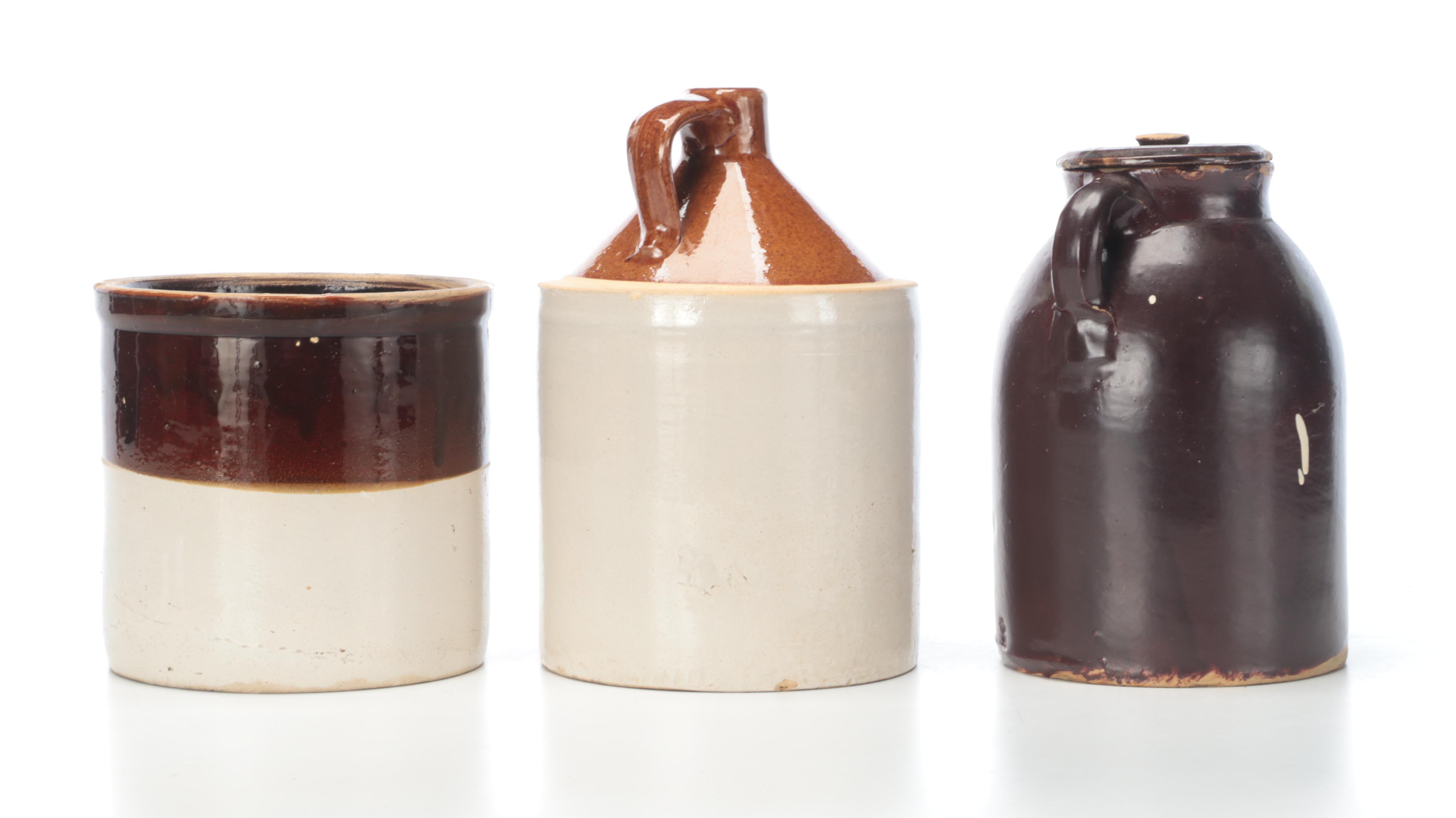 Stoneware Jugs and Crock