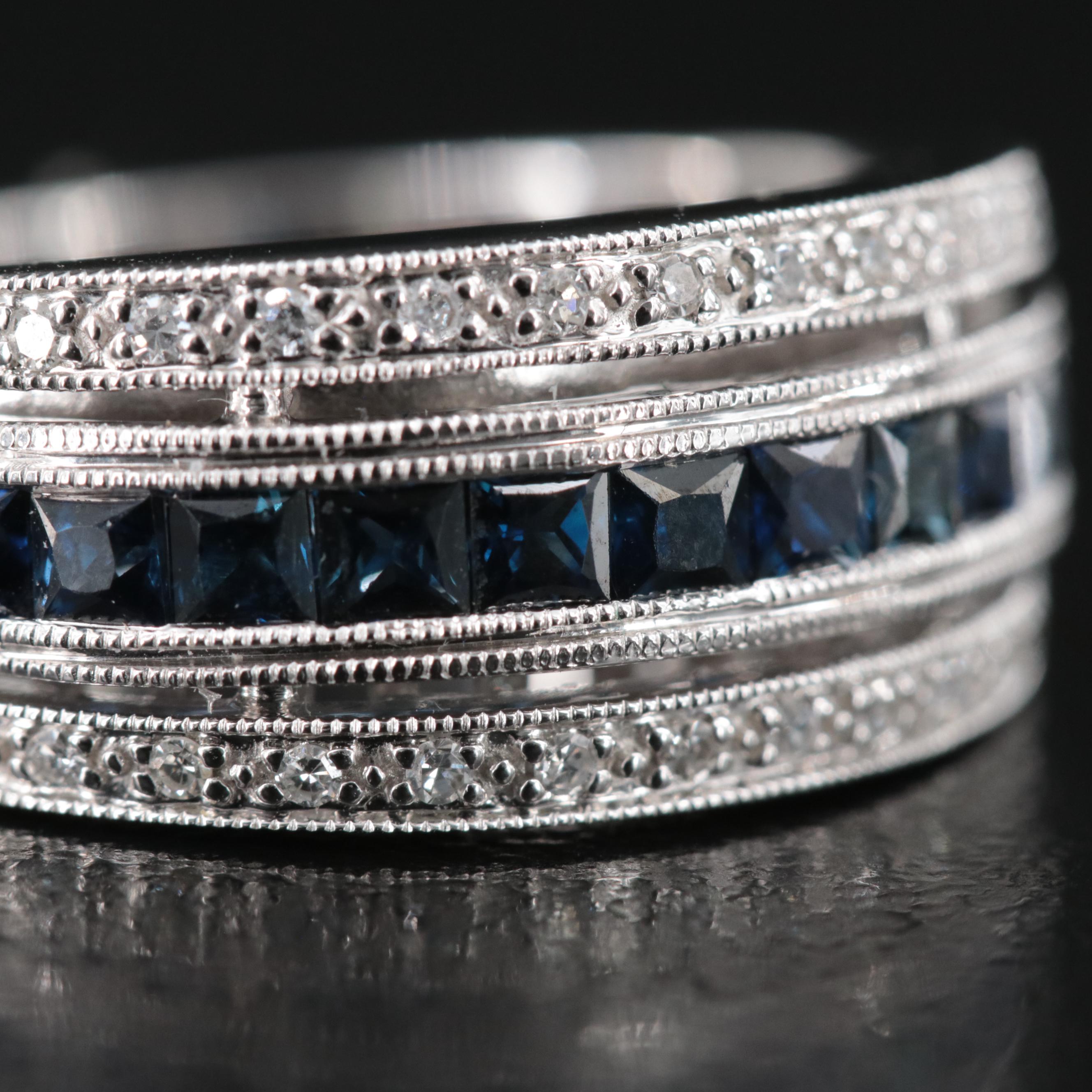EFFY 14K Sapphire and Diamond Band