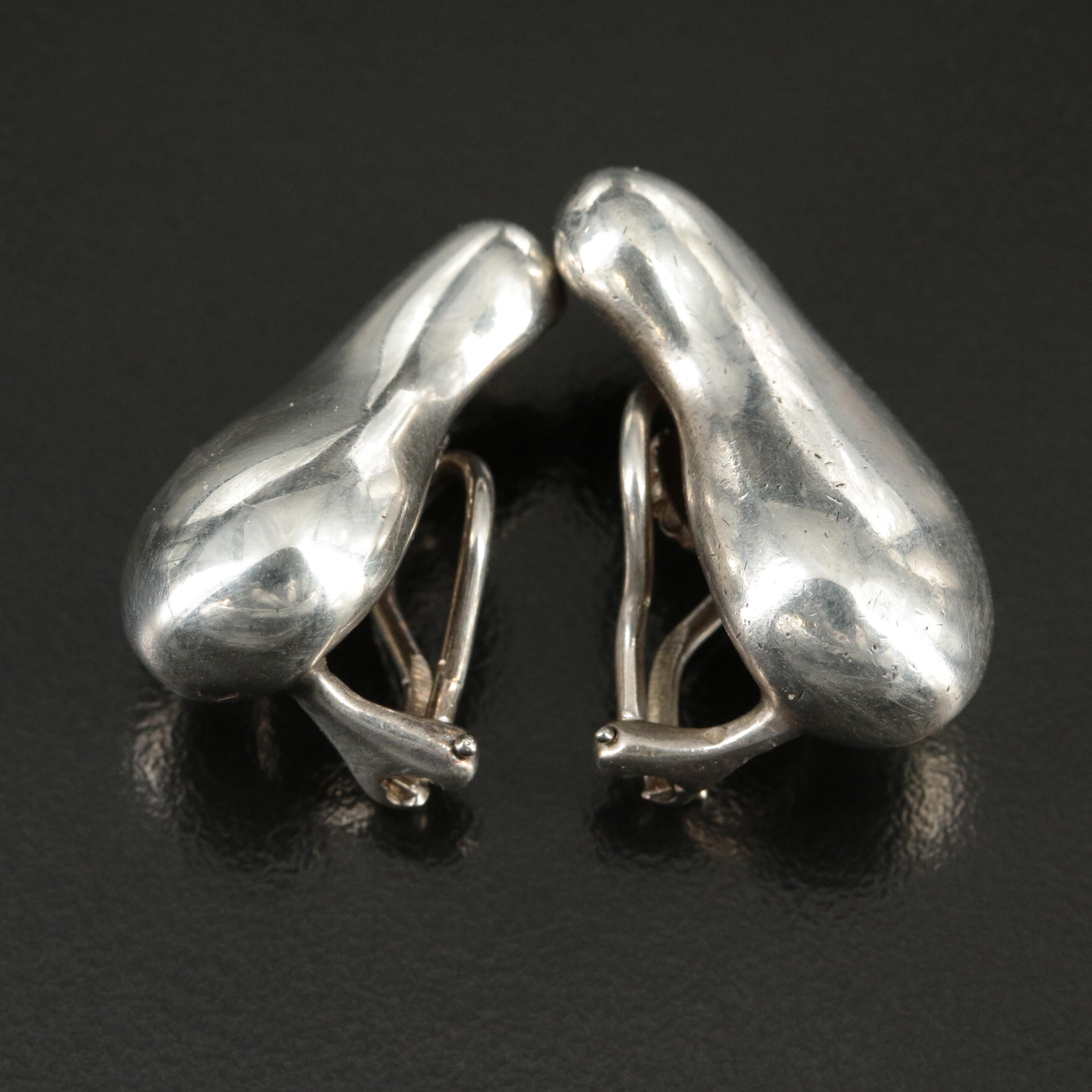 Elsa Peretti for Tiffany & Co. Sterling Clip Large Teardrop Earrings