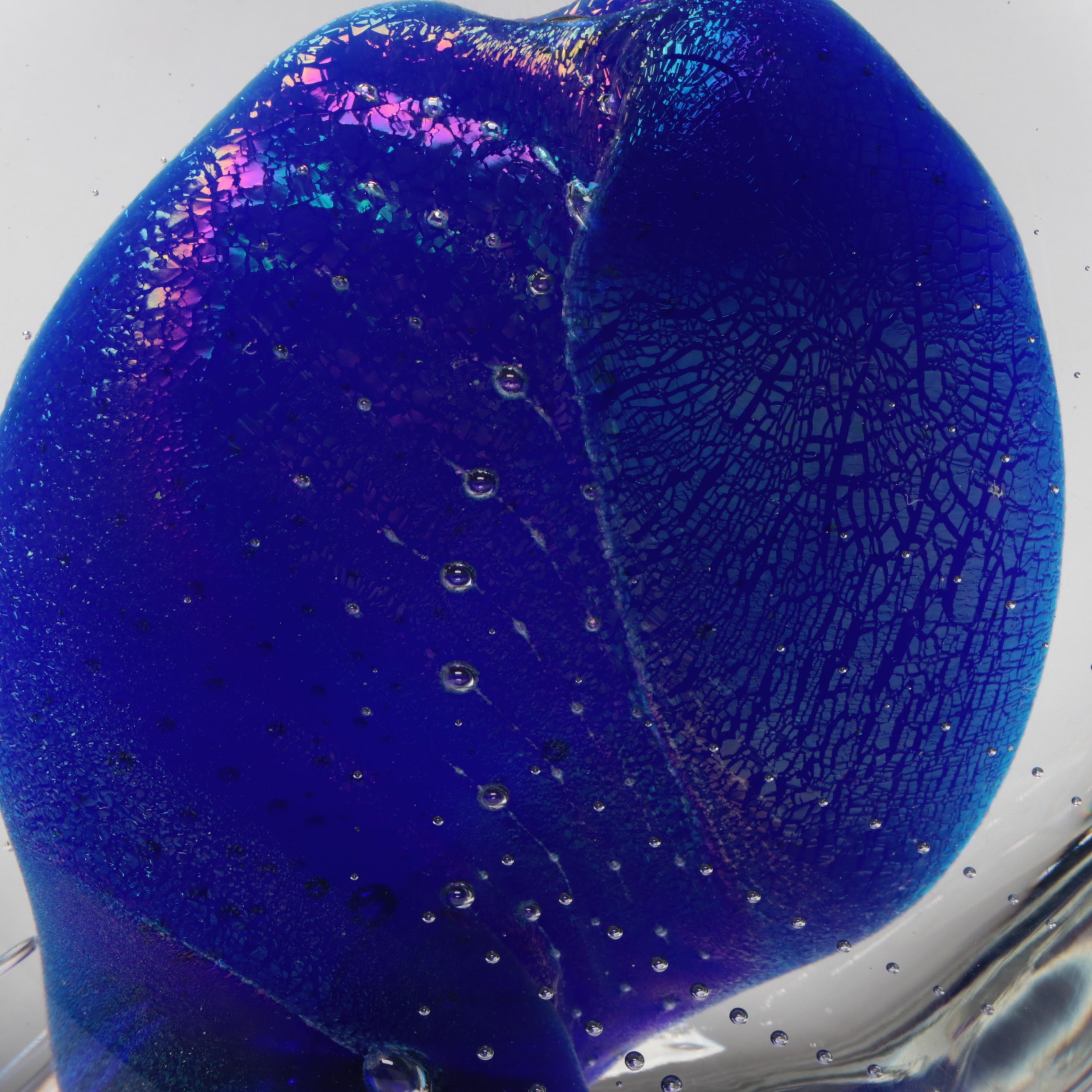 Rollin Karg Blue Studio Art Glass Sculpture Paperweights