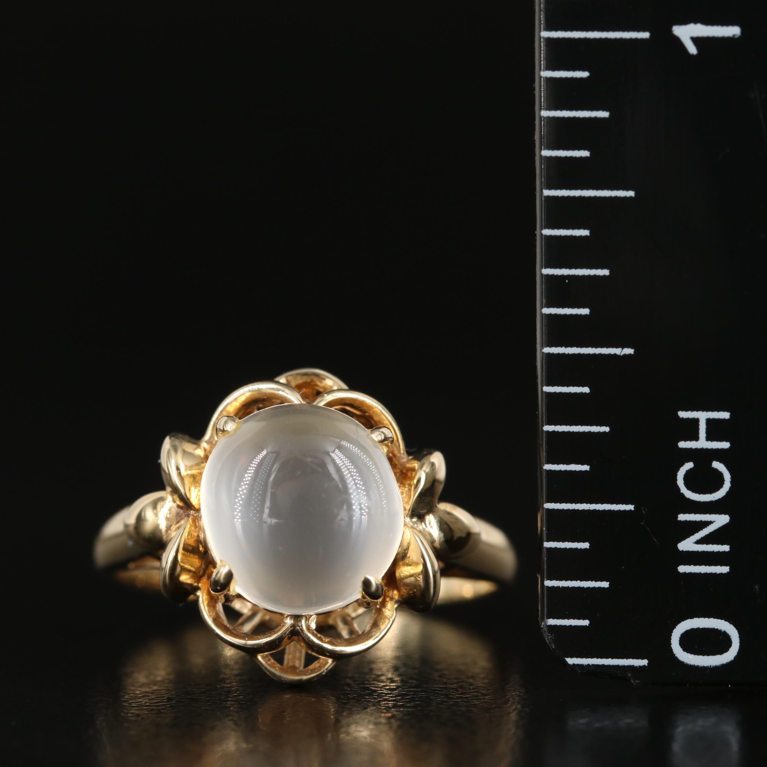 14K Moonstone Ring